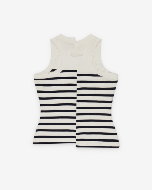 Jean Paul Gaultier - Women's Stretch Asymmetric Vest - (Black/White)