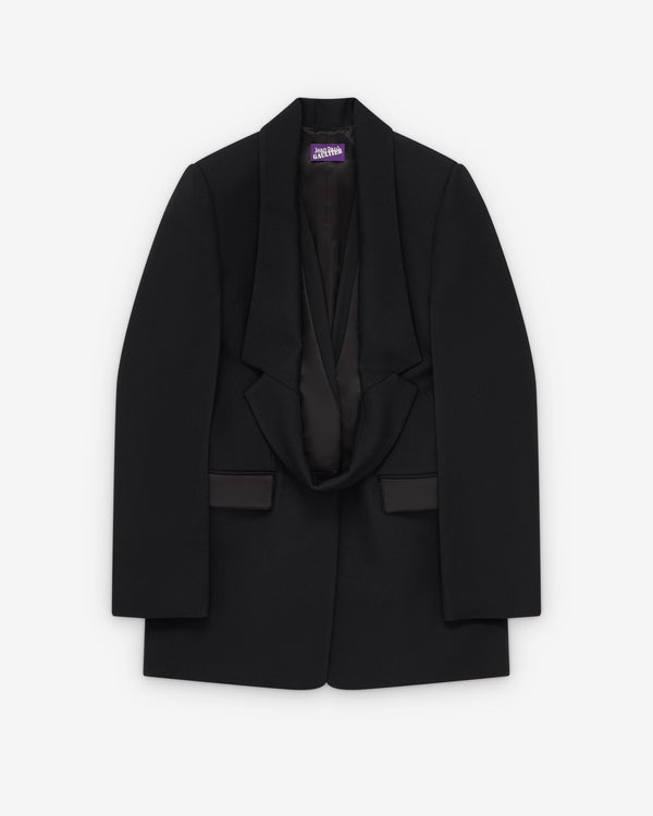Jean Paul Gaultier - Women's Reversed Collar Fitted Jacket - (Dark Navy)