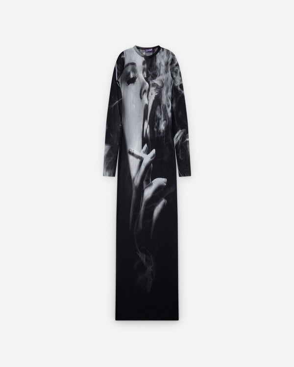 Jean Paul Gaultier - Women's Mesh Long Dress - (Smoking Print)