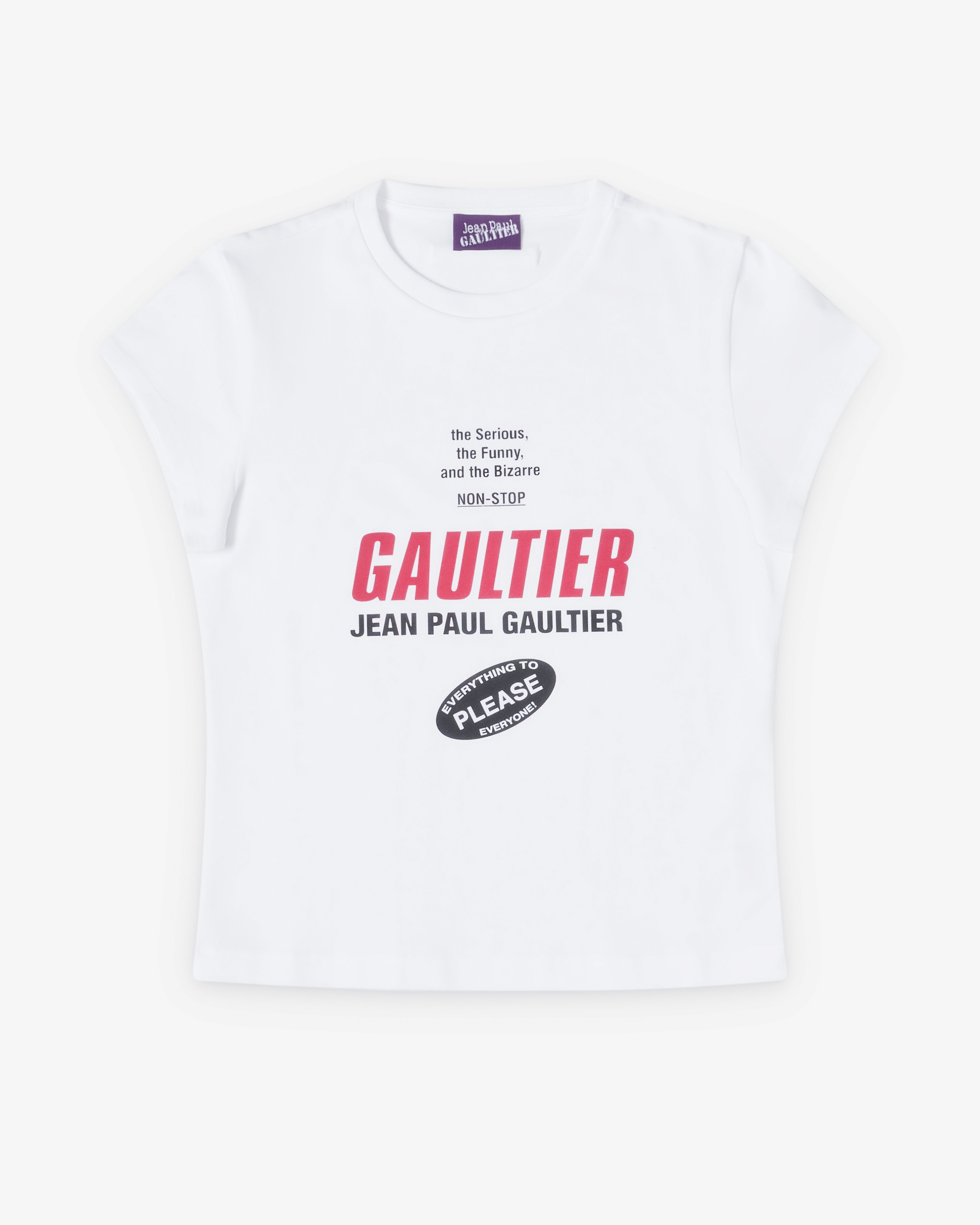 Jean Paul Gaultier: Women's Stretch Baby Tee (White) | Dover