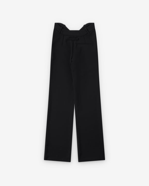 Jean Paul Gaultier - Women's Wavy Waistband Tailored Trousers - (Black)