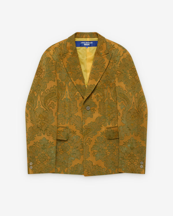 Junya Watanabe Man - Men's Jacquard Floral Blazer - (Yellow)