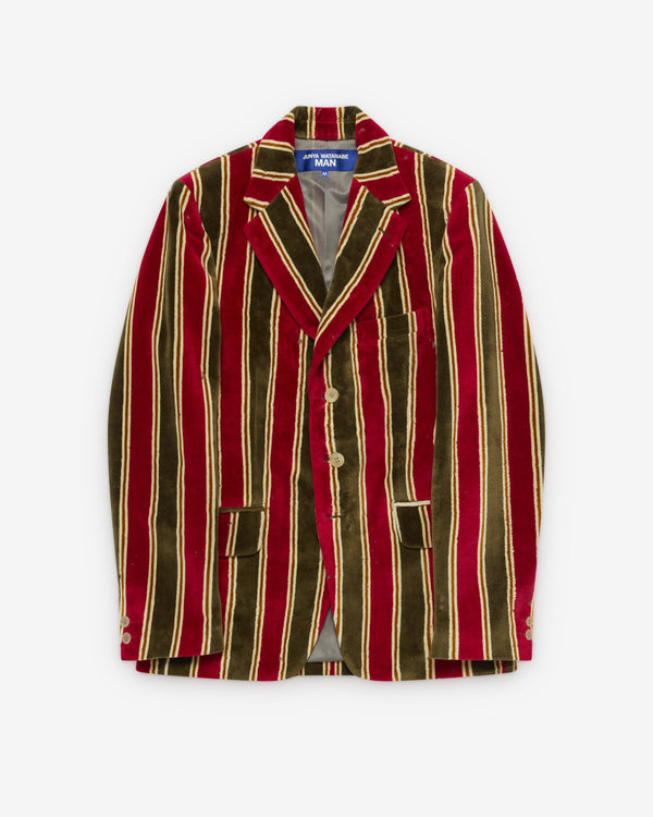 Junya Watanabe Man - Men's Distressed Stripe Blazer - (Multi)