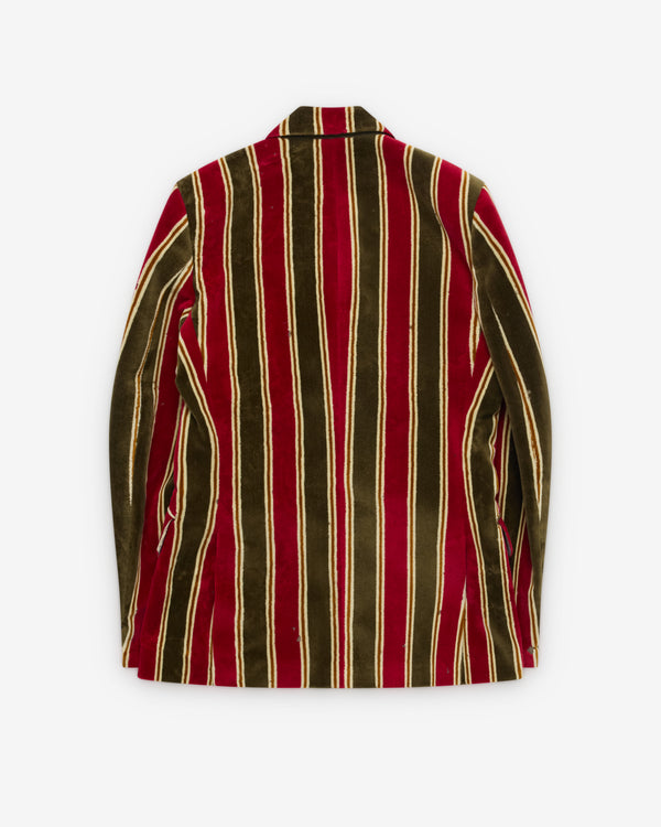 Junya Watanabe Man - Men's Distressed Stripe Blazer - (Multi)