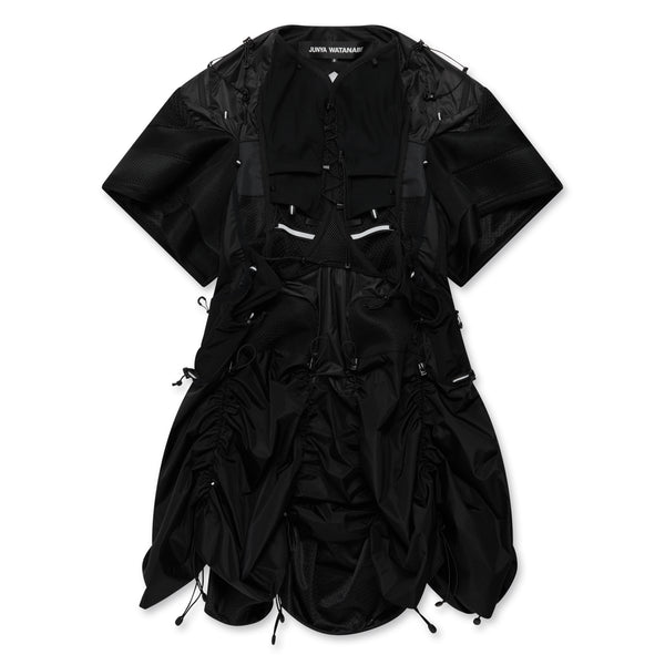 Junya Watanabe - Women’s Drawcord Mesh Dress - (Black Mix)
