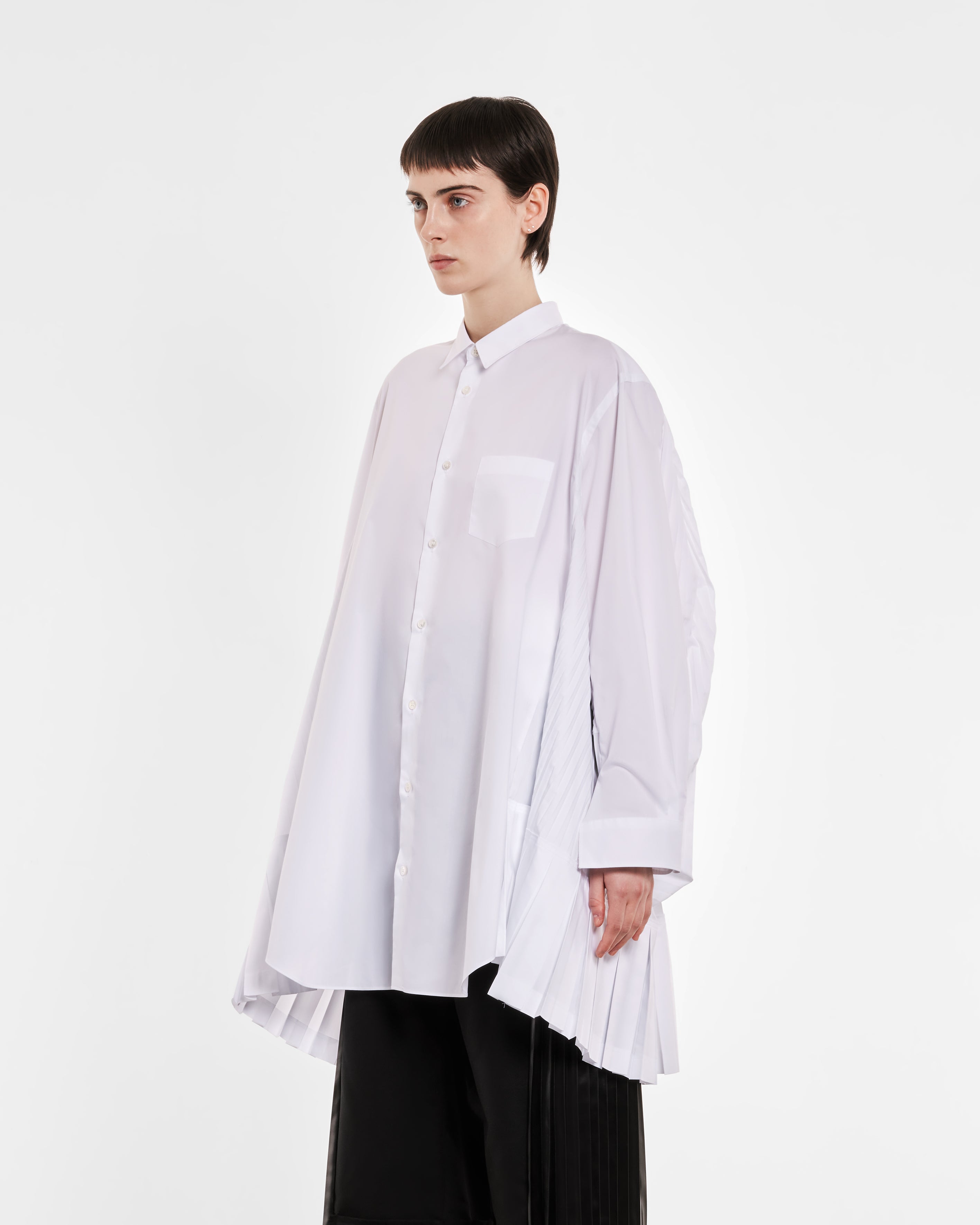 Junya Watanabe - Women's Pleated Winged Shirt - (White)