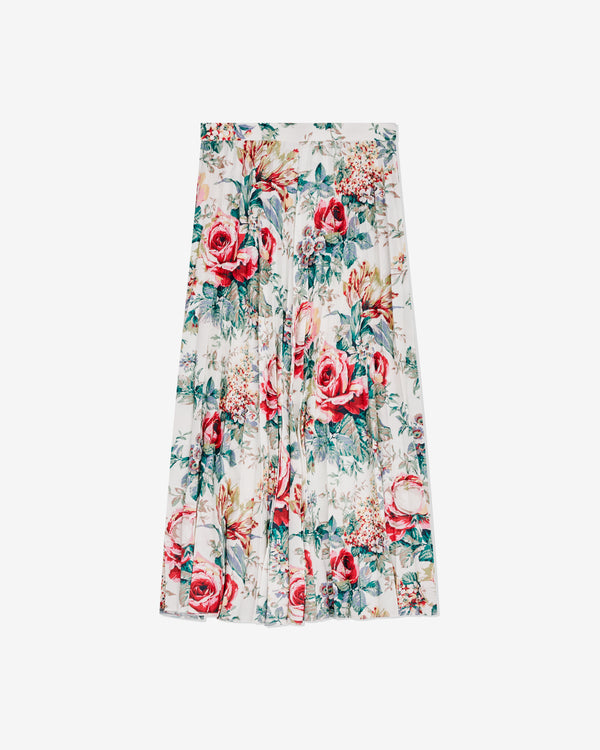 Junya Watanabe - Women's Floral Print Skirt - (Off-White/Pink)