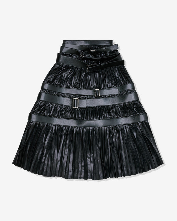 Junya Watanabe - Women's Tiered Belted Satin Skirt - (Black)