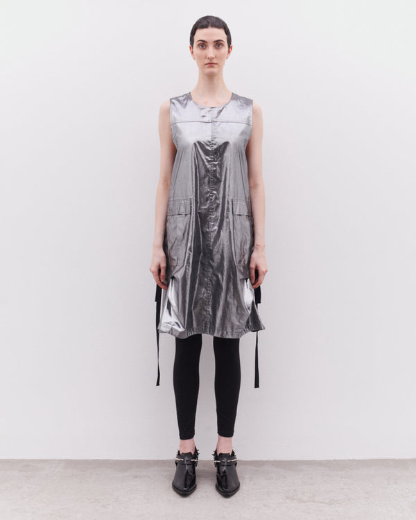 Junya Watanabe - Women’s Foil Print Sleeveless Dress - (Silver)