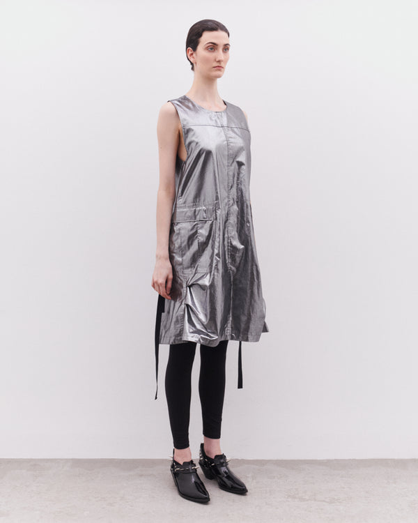 Junya Watanabe - Women’s Foil Print Sleeveless Dress - (Silver)