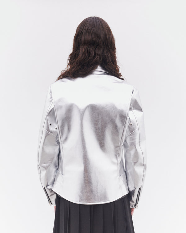 Junya Watanabe - Women's Aluminium Foiled Biker Jacket - (Silver)