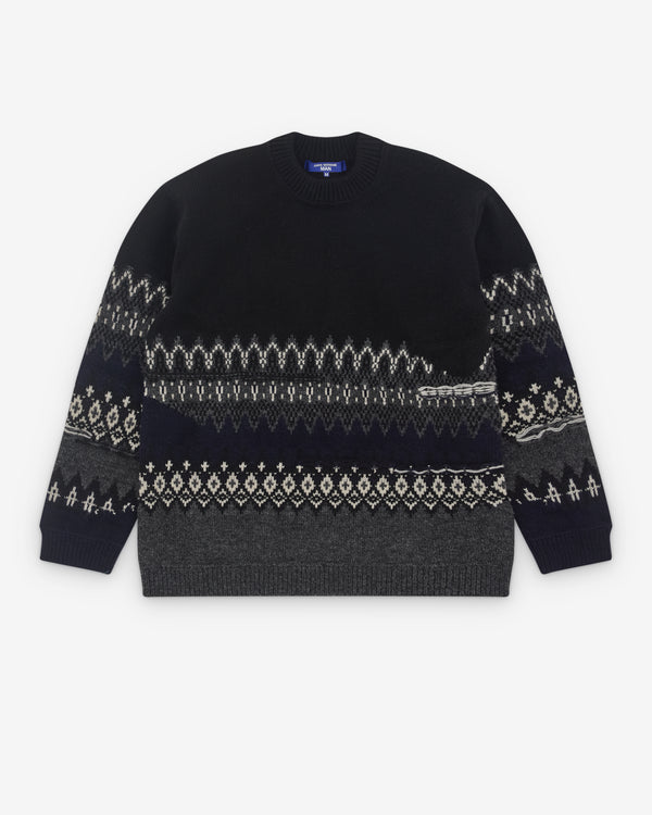Junya Watanabe Man - Men’s Patterned Knit Sweater - (Black)