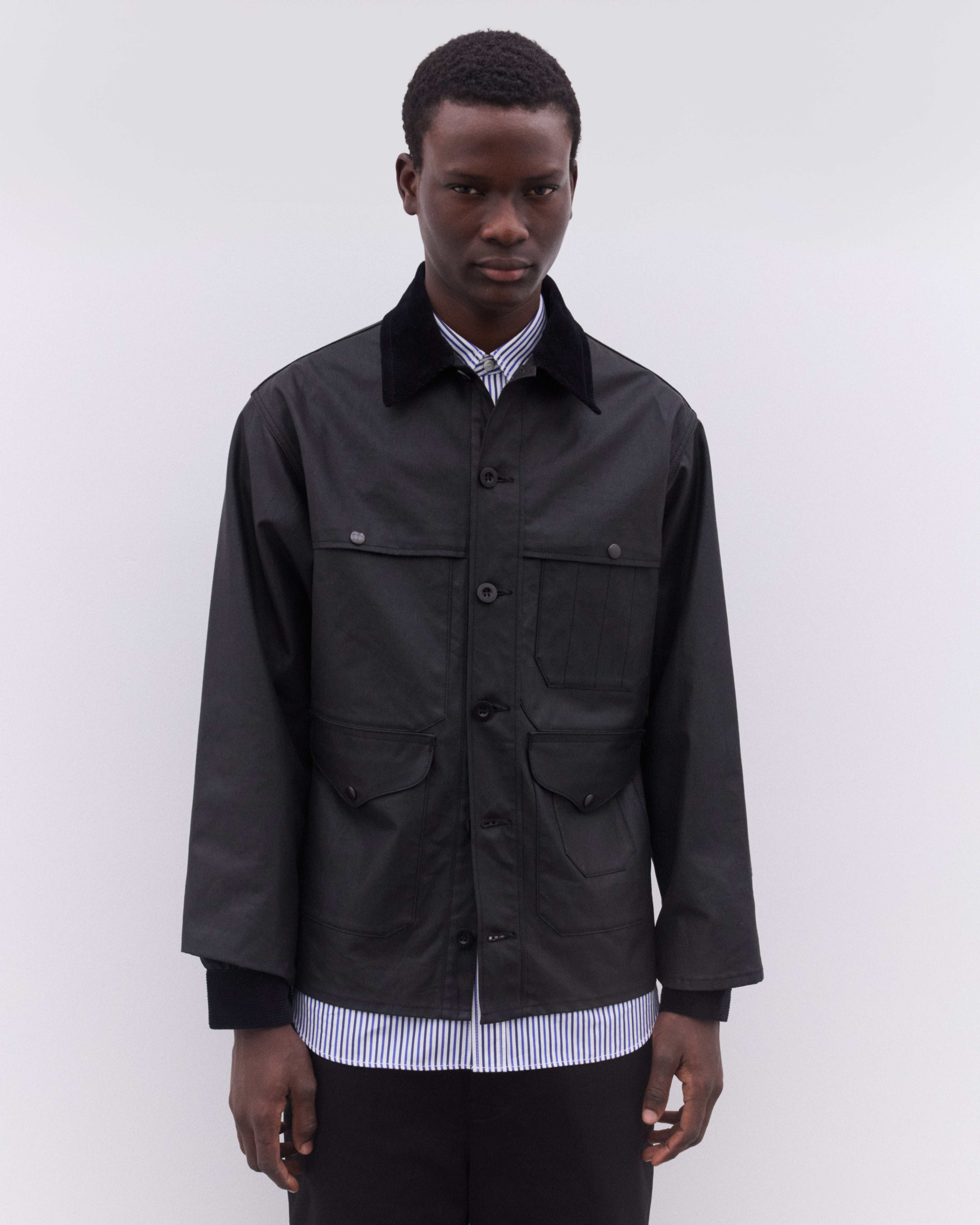 Junya Watanabe Man: Men's Filson Check Panel Jacket (Black