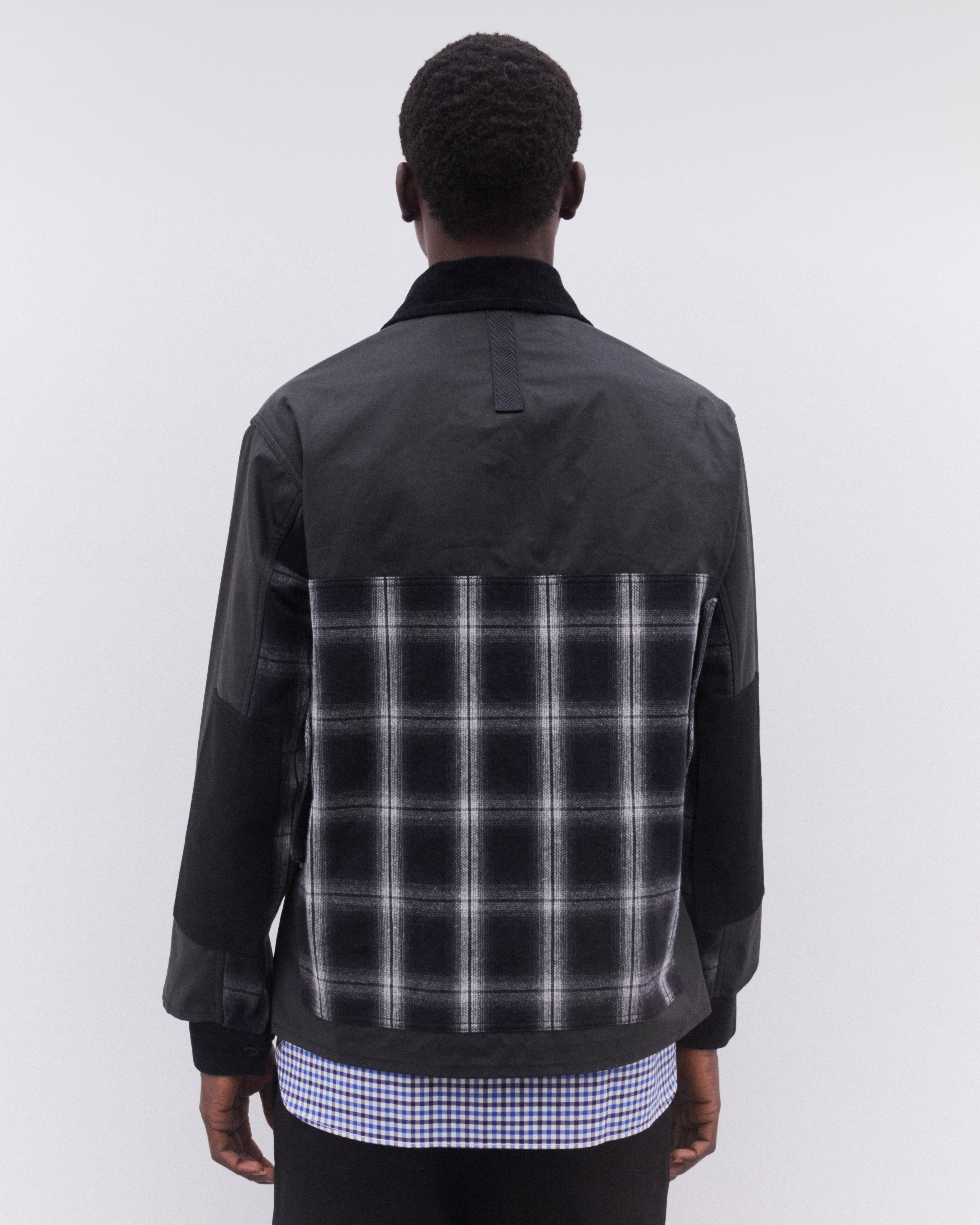 Junya Watanabe Man: Men's Filson Check Panel Jacket (Black