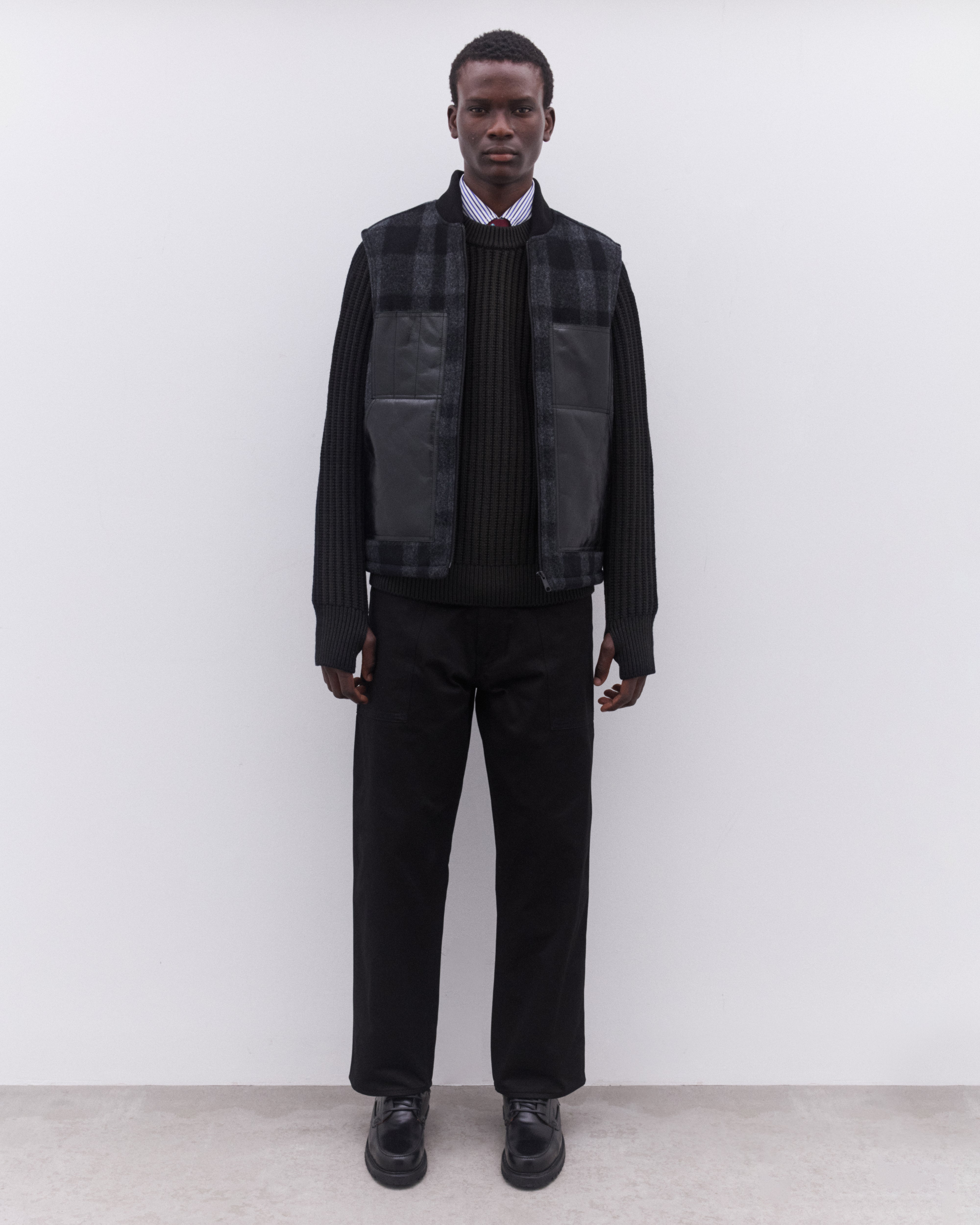 Junya Watanabe Man: Men's Filson Vest (Grey/Black) | Dover Street