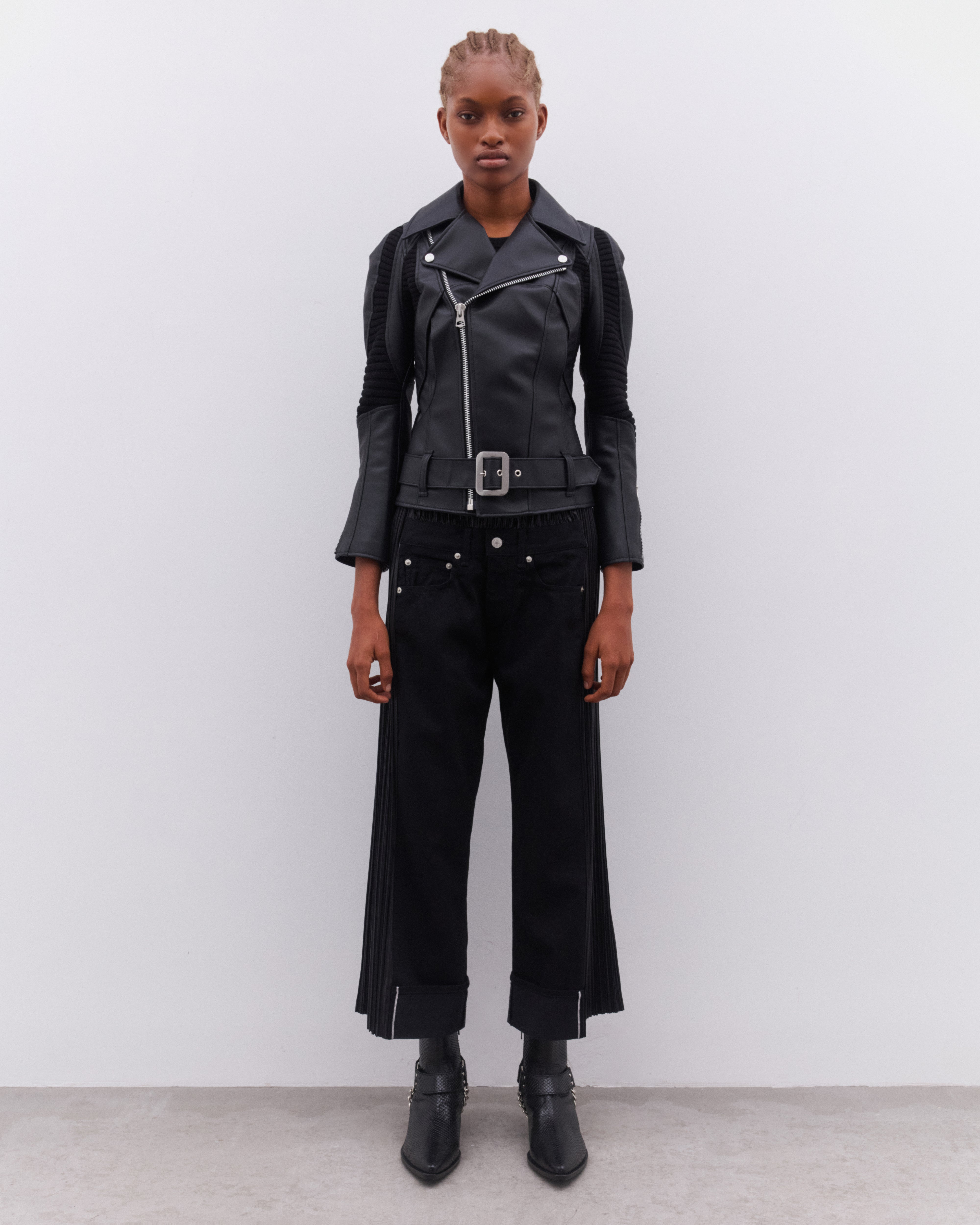 Junya Watanabe: Women's Levis Hybrid Pleated Jeans (Black) | Dover