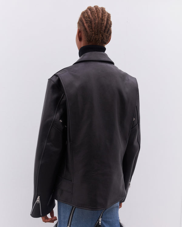 Junya Watanabe - Women’s Leather Biker Jacket - (Black)
