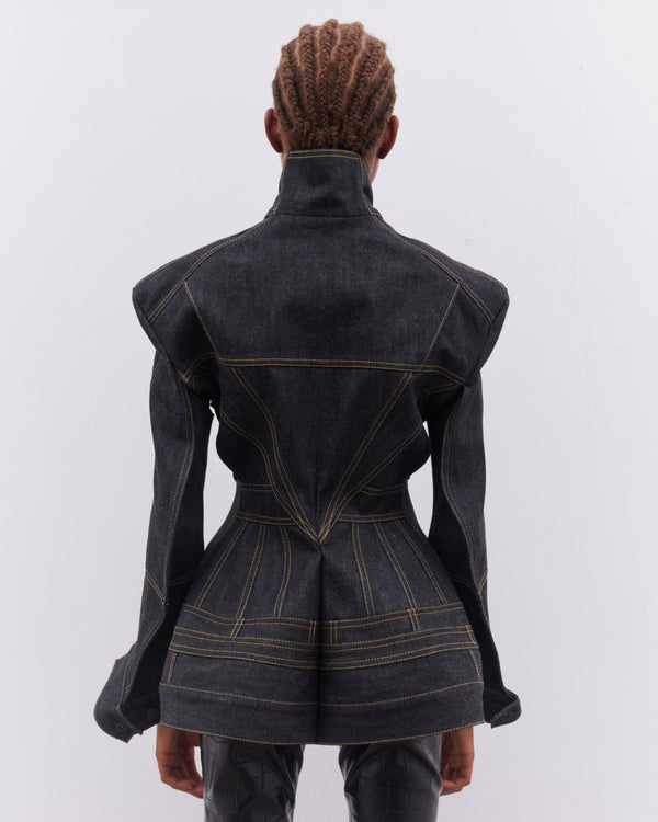 Junya Watanabe - Women’s Structured Denim Jacket - (Indigo)