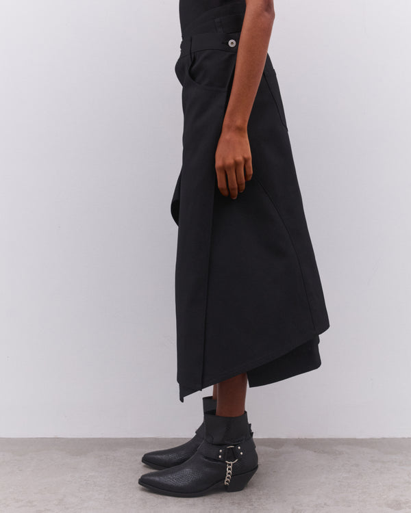 Junya Watanabe - Women’s Asymmetric Wrap Skirt - (Black)