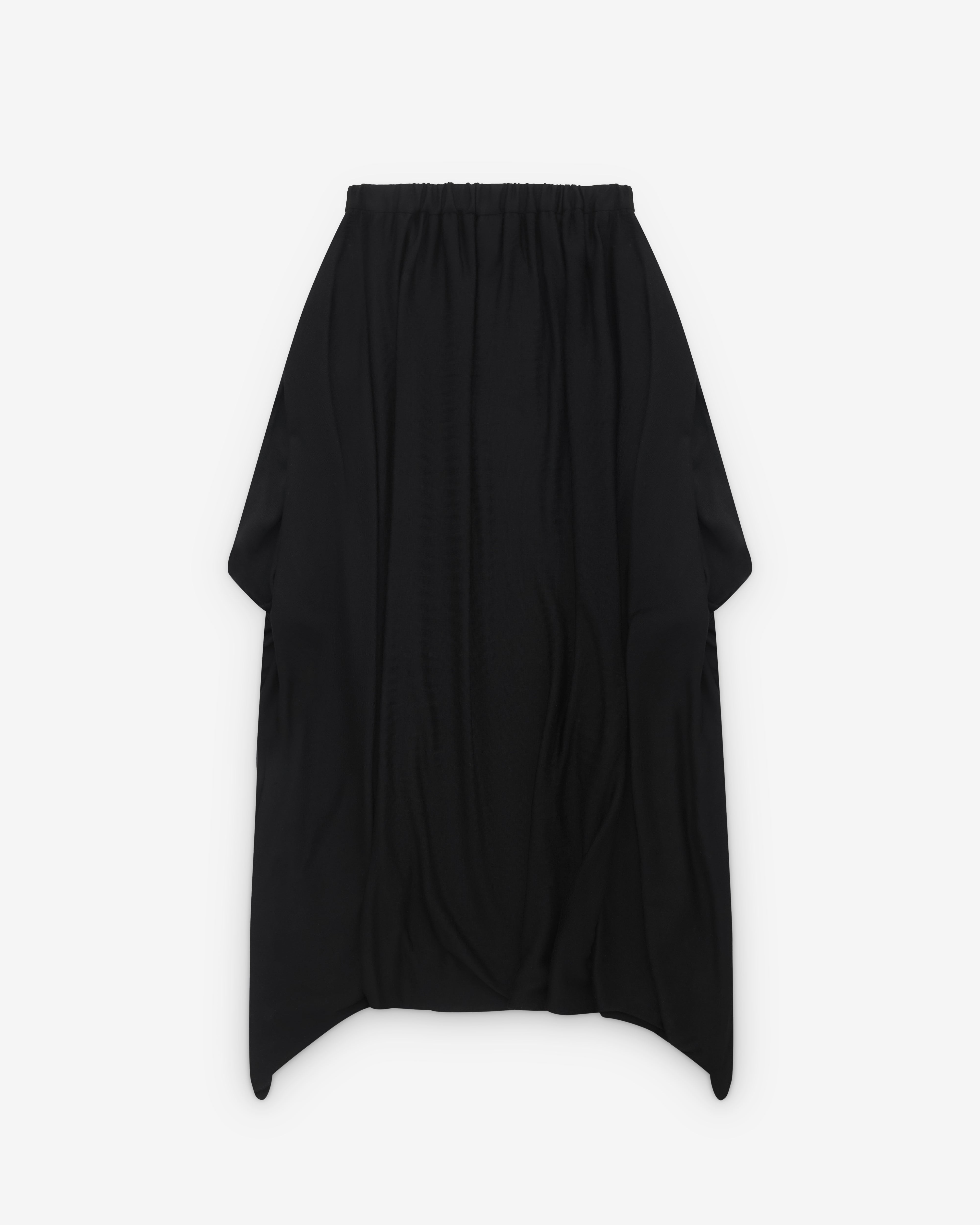 Junya Watanabe: Women's Draped Skirt (Black) | DSML E-SHOP