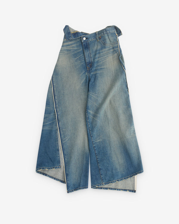 Junya Watanabe - Women’s Levi's Asymmetric Wide Leg Jeans - (Stone Wash)