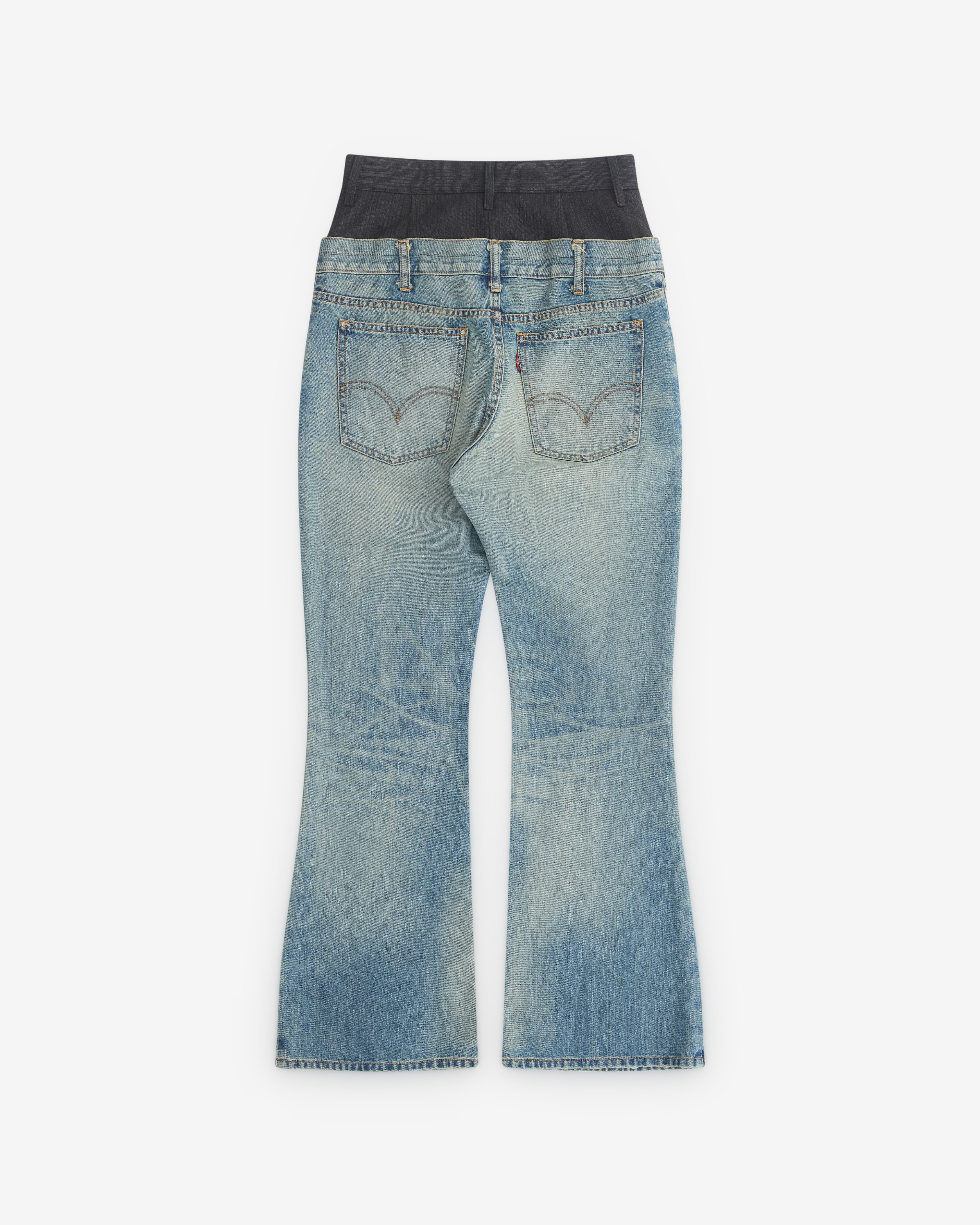 ジニニ Junya Watanabe: Women's Double Waistband Jeans (Stone Wash