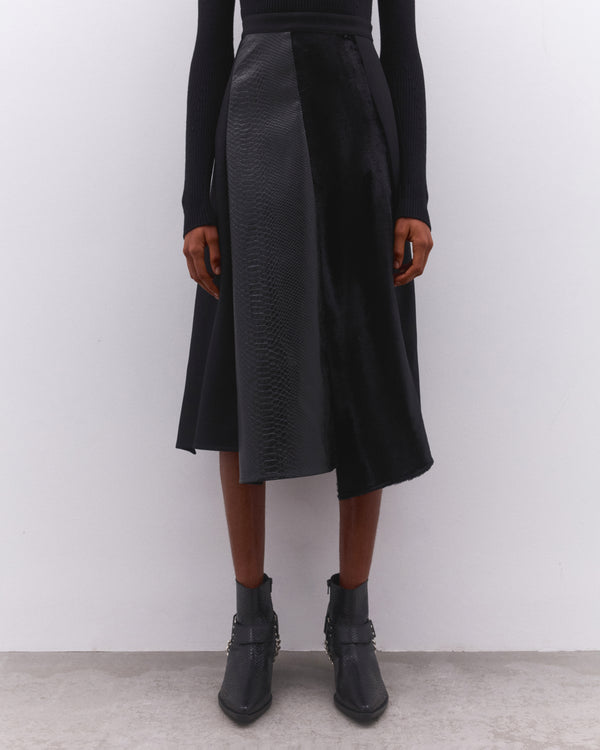 Junya Watanabe - Women’s Panelled Skirt - (Black)