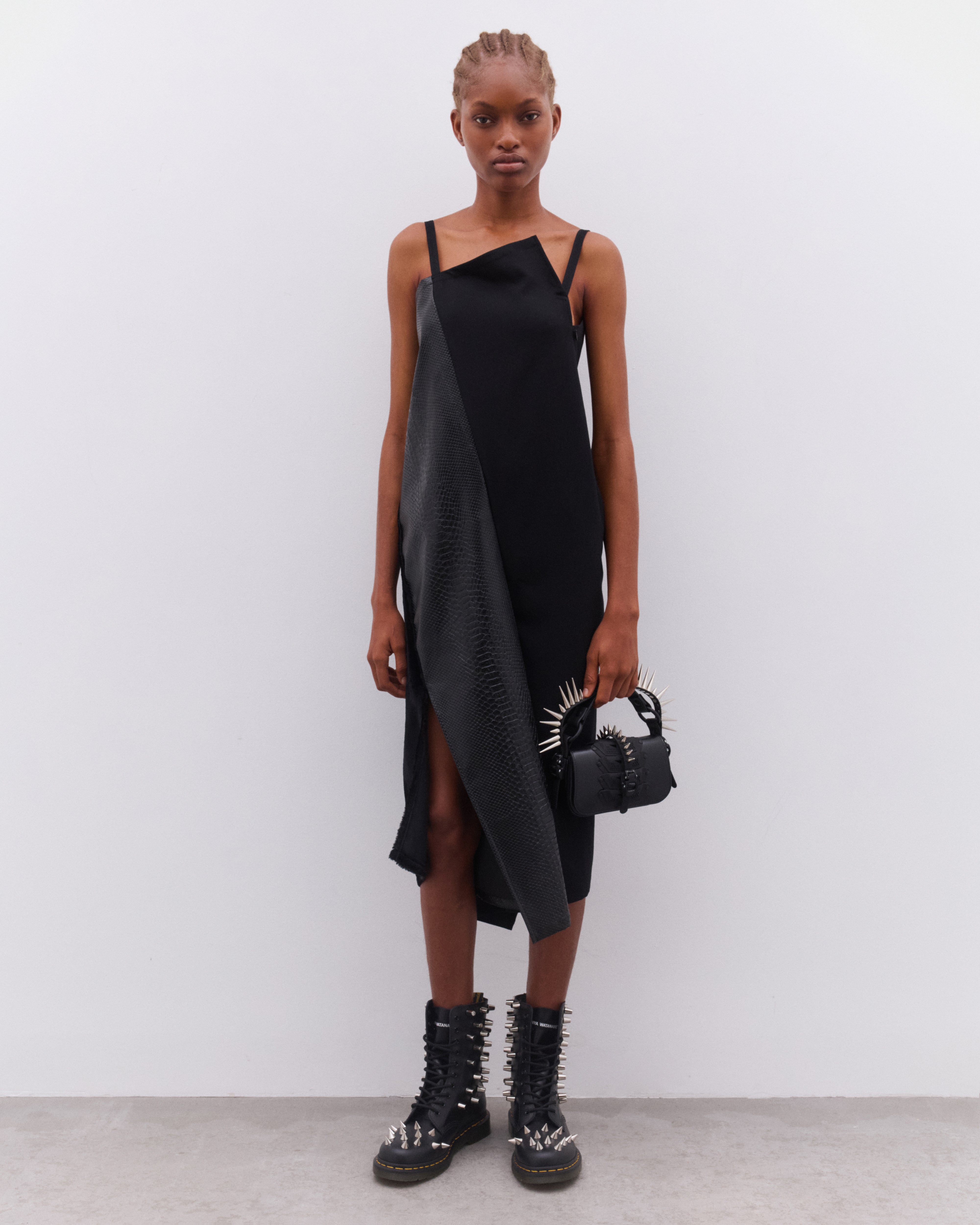 JUNYA WATANABE Dress キャミソールワンピース Comme des Garcons Junya Watanabe Black Sleeveless Horn Dress Size