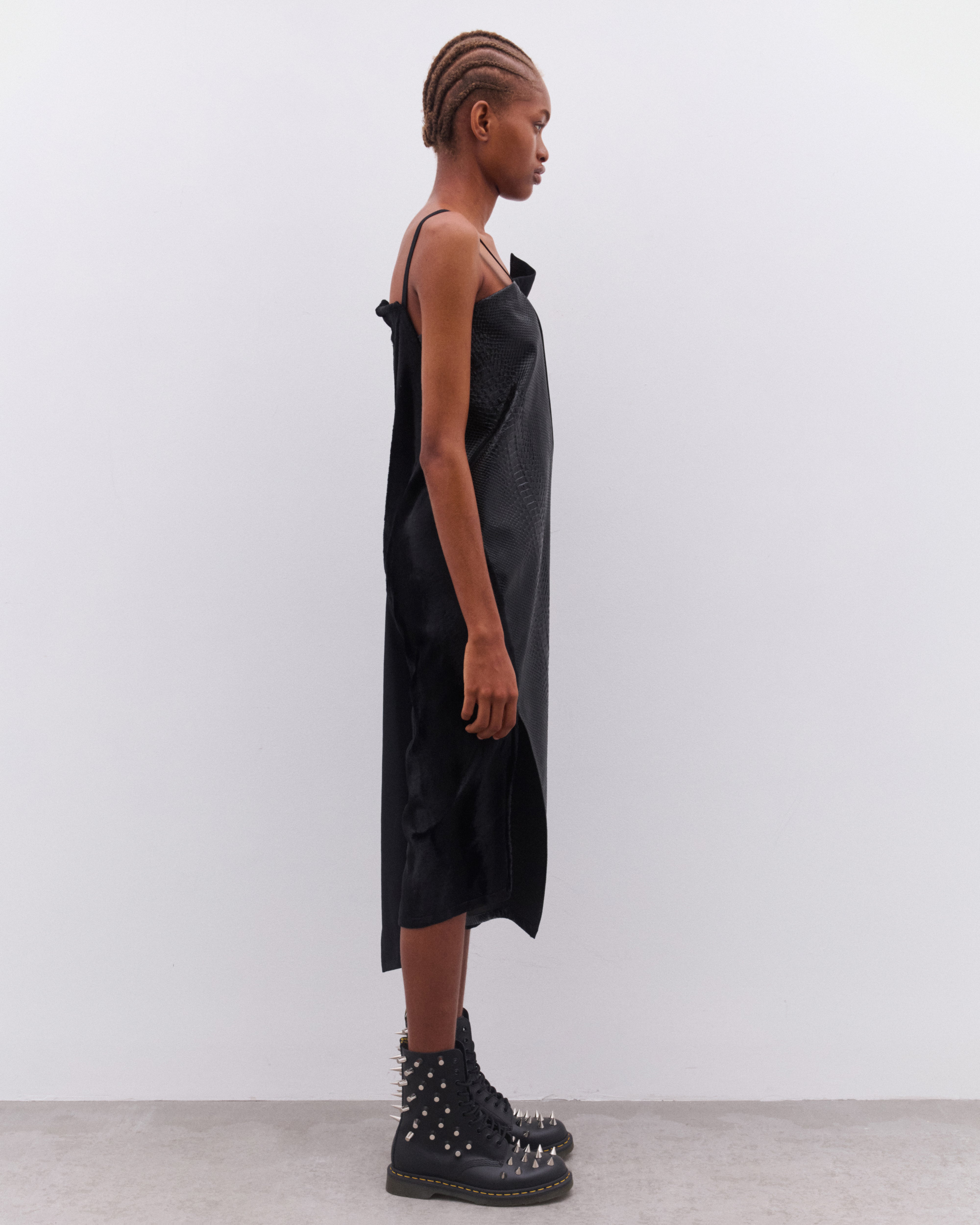Junya Watanabe: Women's Panelled Slip Dress (Black) | Dover Street
