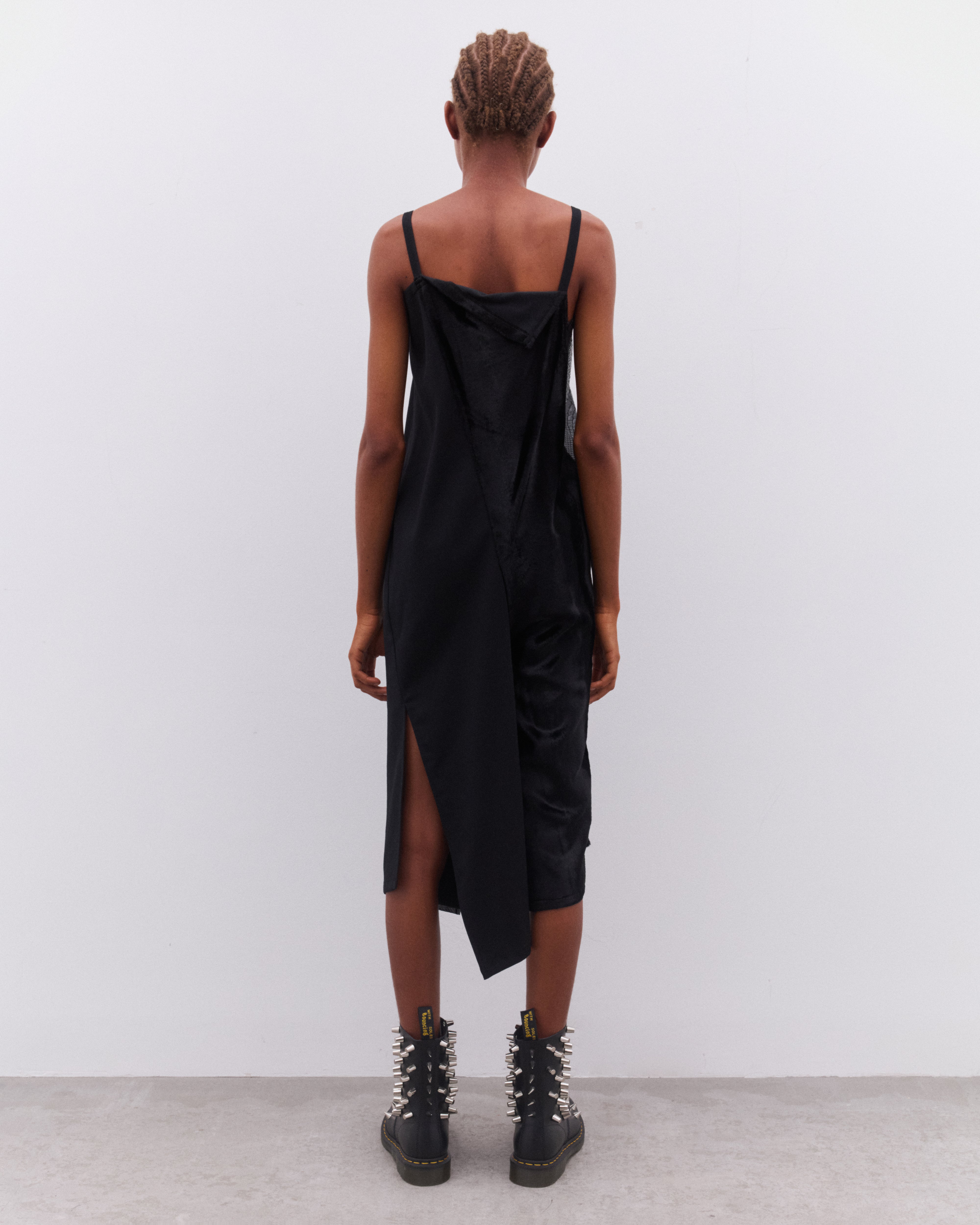 Junya Watanabe: Women's Panelled Slip Dress (Black) | Dover Street