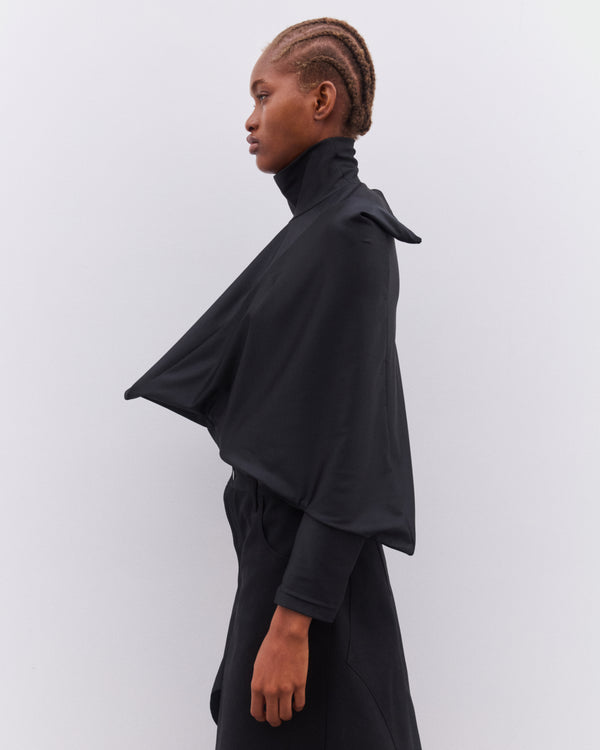 Junya Watanabe - Women’s Asymmetric Long Sleeve T-Shirt - (Black)