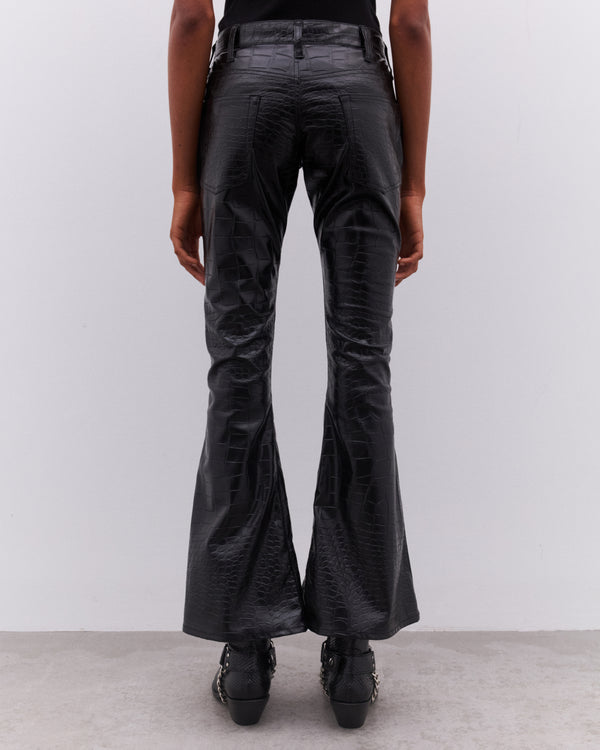 Junya Watanabe - Women’s Embossed Flared Trousers - (Black)