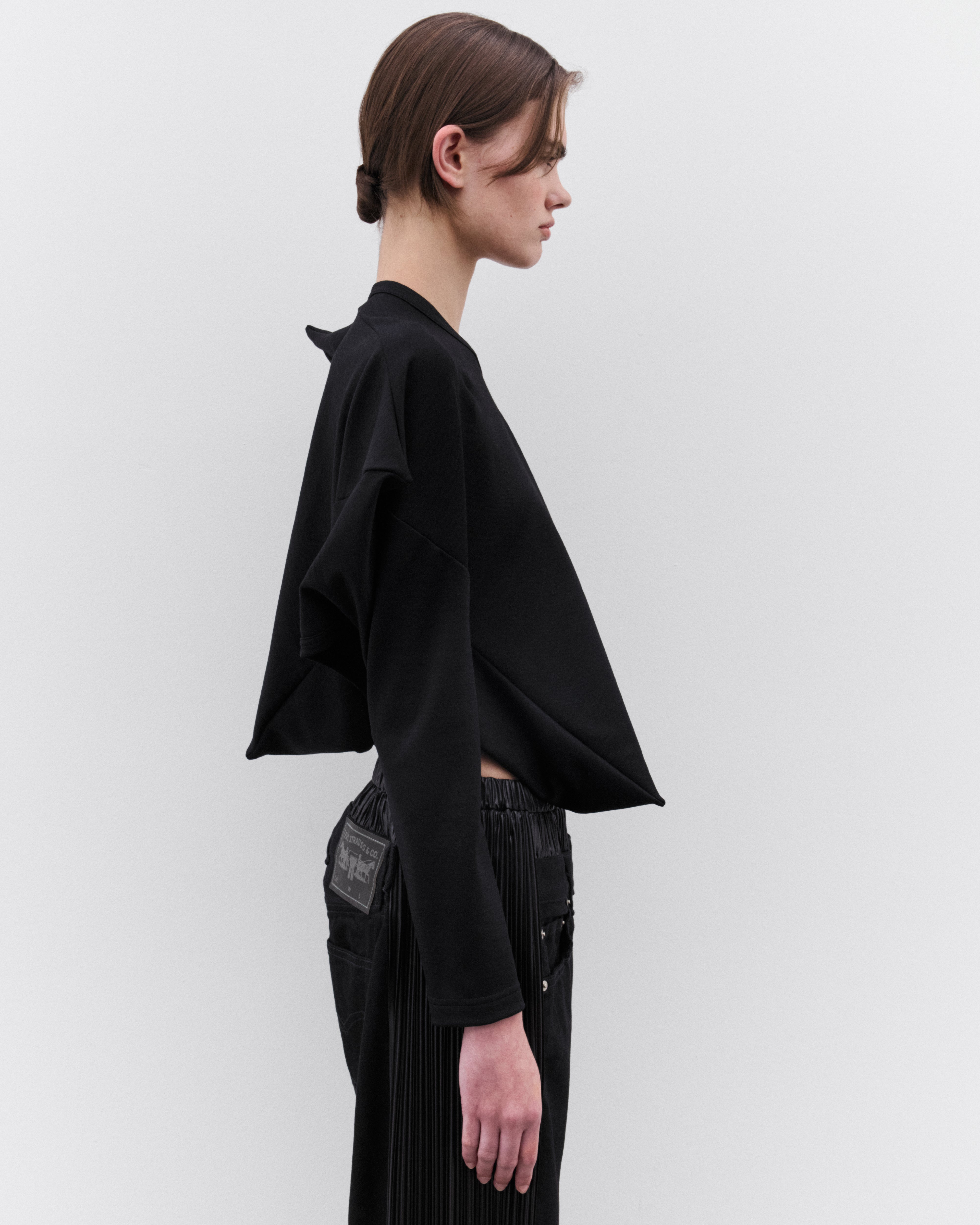 Junya Watanabe: Women's Angular Long Sleeve T-Shirt (Black) | DSML