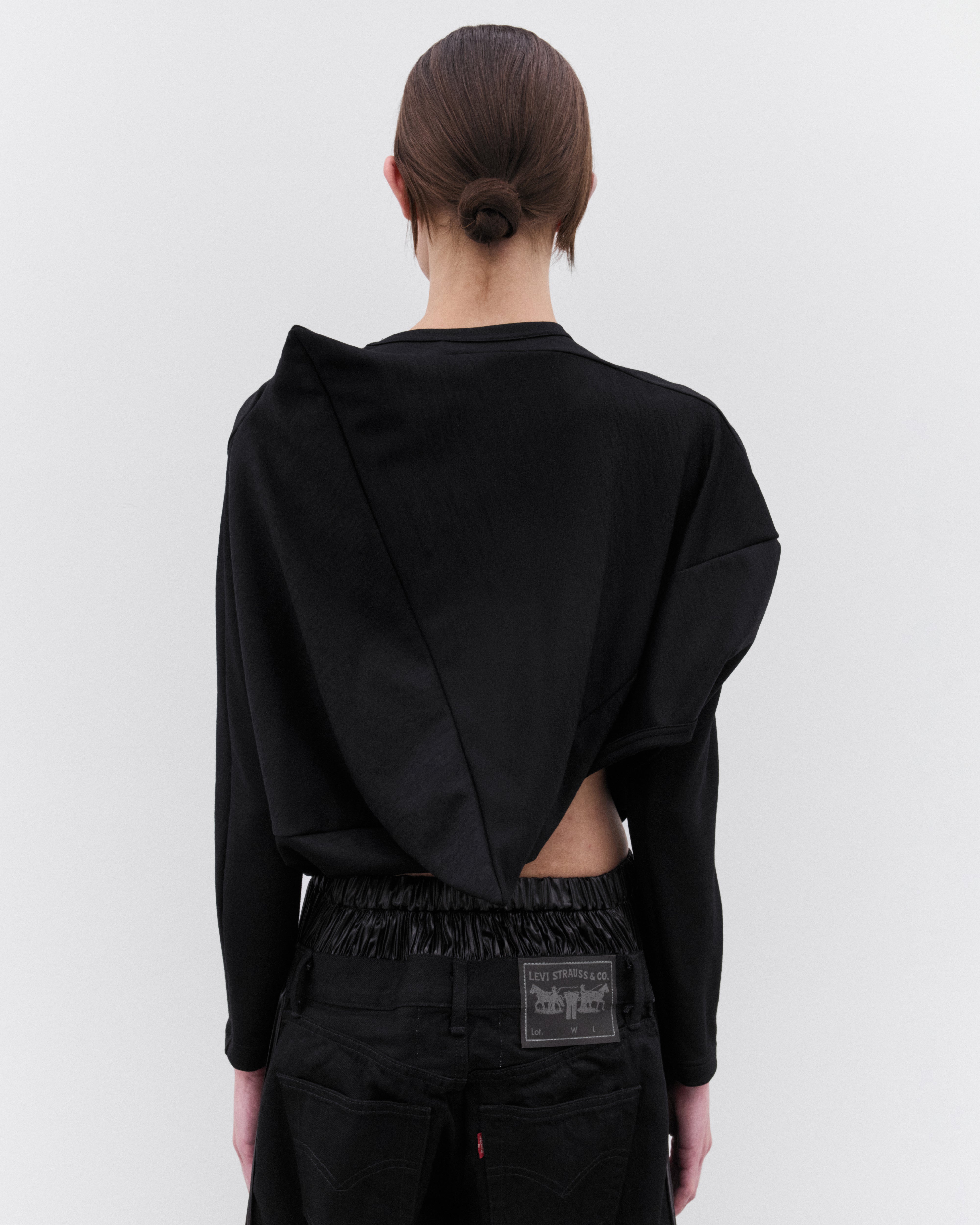 Junya Watanabe: Women's Angular Long Sleeve T-Shirt (Black) | DSML