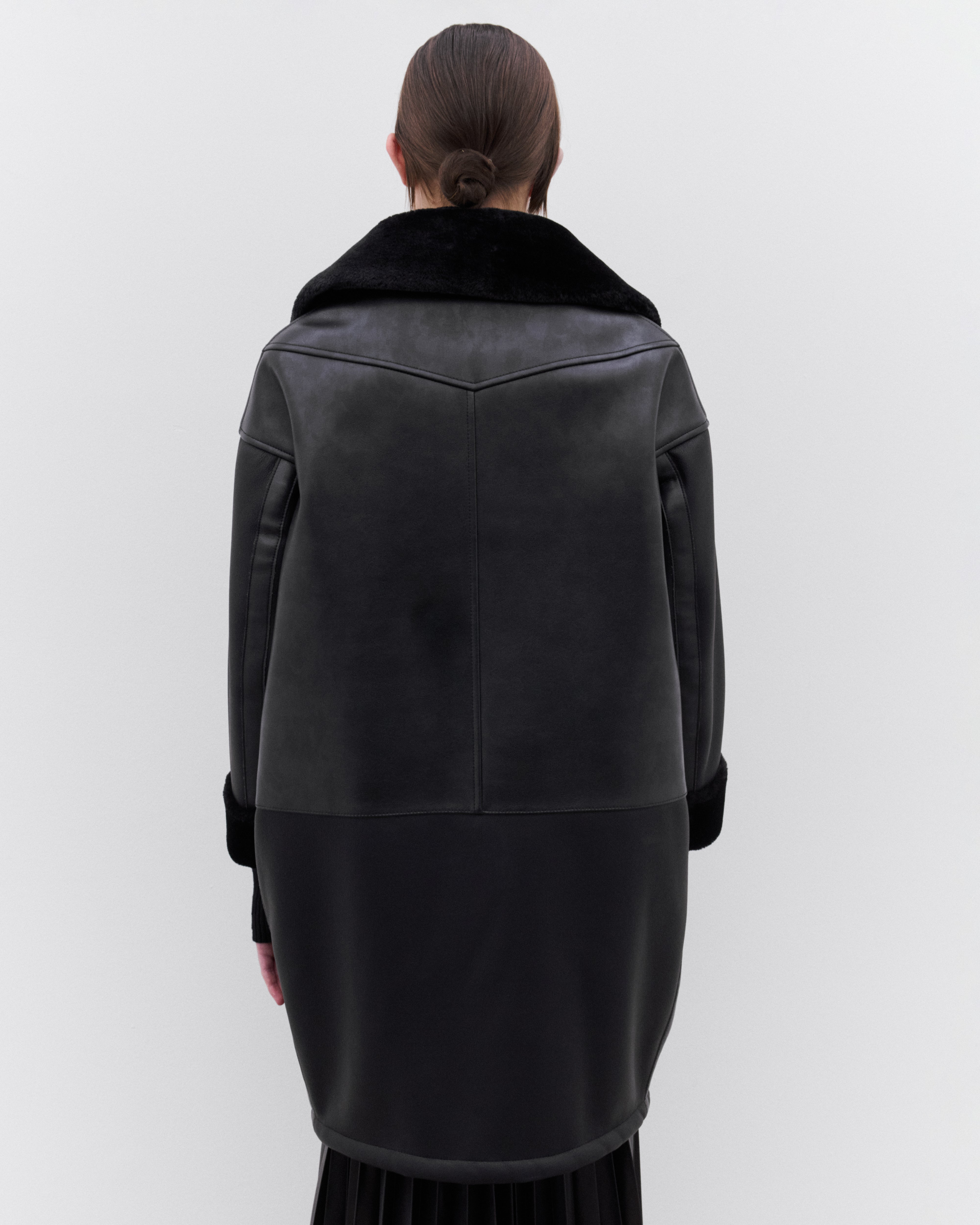 Junya Watanabe: Women's Faux Fur Trimmed Flight Jacket (Black