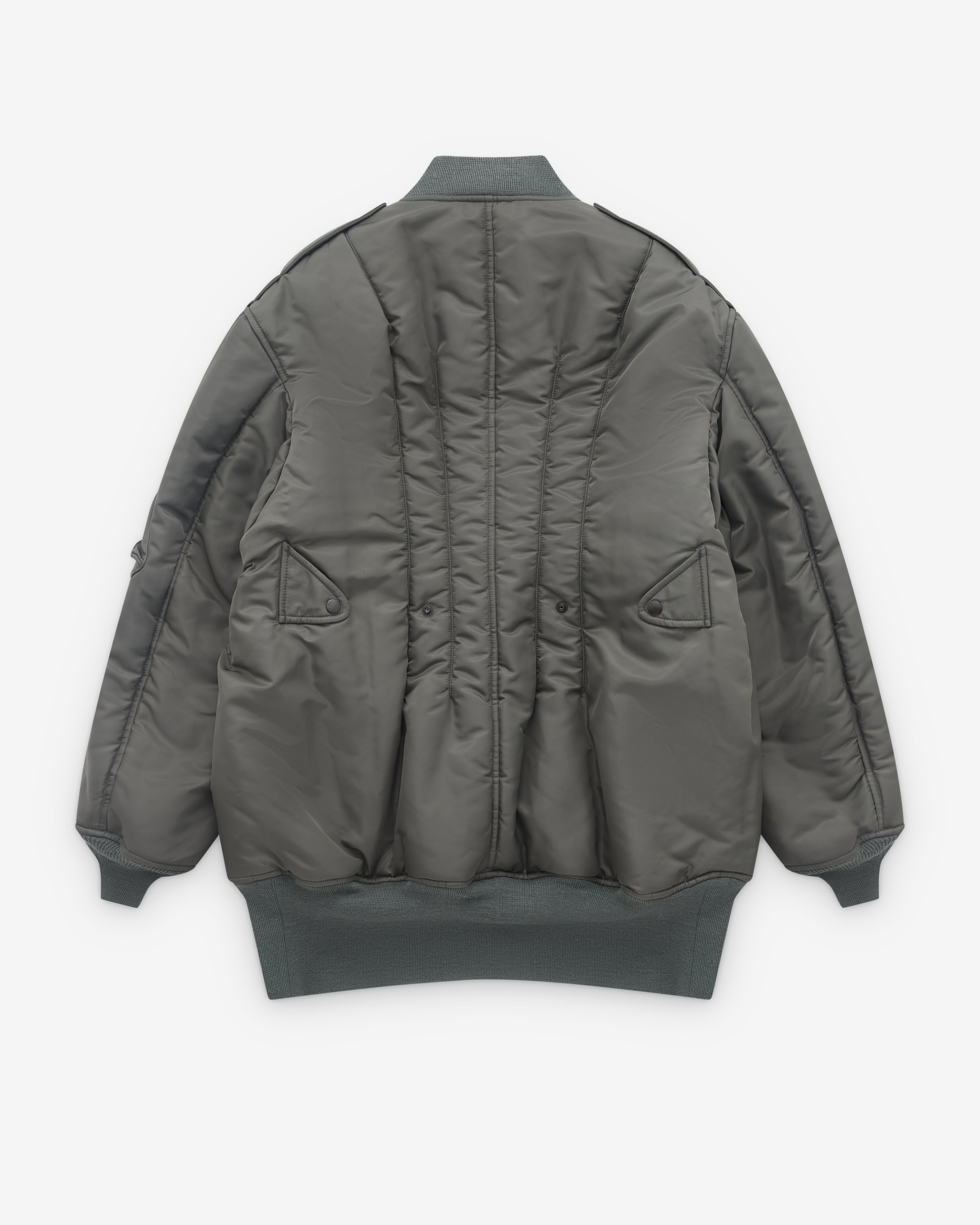 タナゴj Junya Watanabe: Women's Long Line Bomber Jacket (Khakk