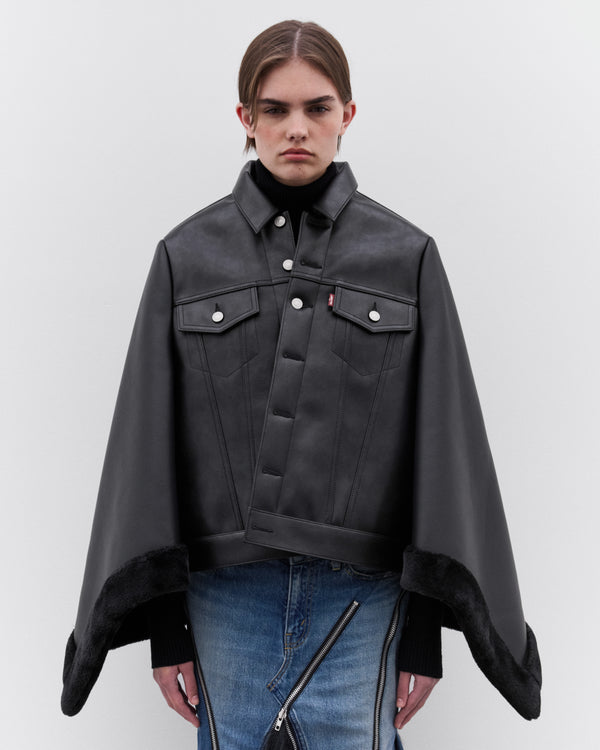 Junya Watanabe - Women’s Levi's Faux Leather Cape - (Black)