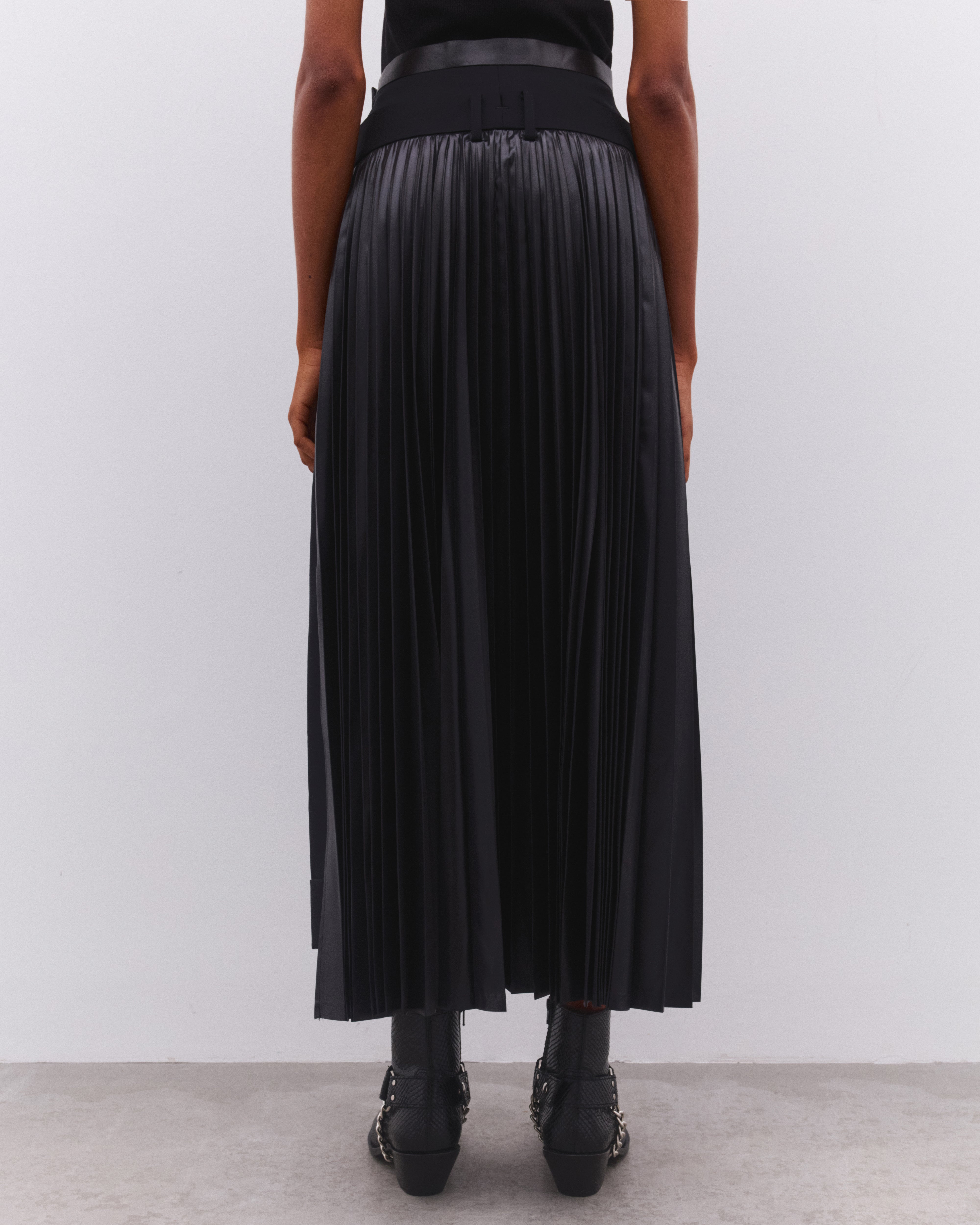 25SS JUNYA WATANABE ブラック プリーツスカート XS JUNYA WATANABE COMME des GARCONS Wool Pleated Skirt Black XS