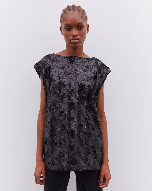 Junya Watanabe - Women’s Sleeveless Sequin Tunic - (Black)