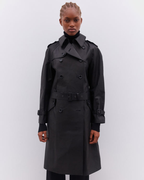 Junya Watanabe - Women’s Leather Trench Coat - (Black)