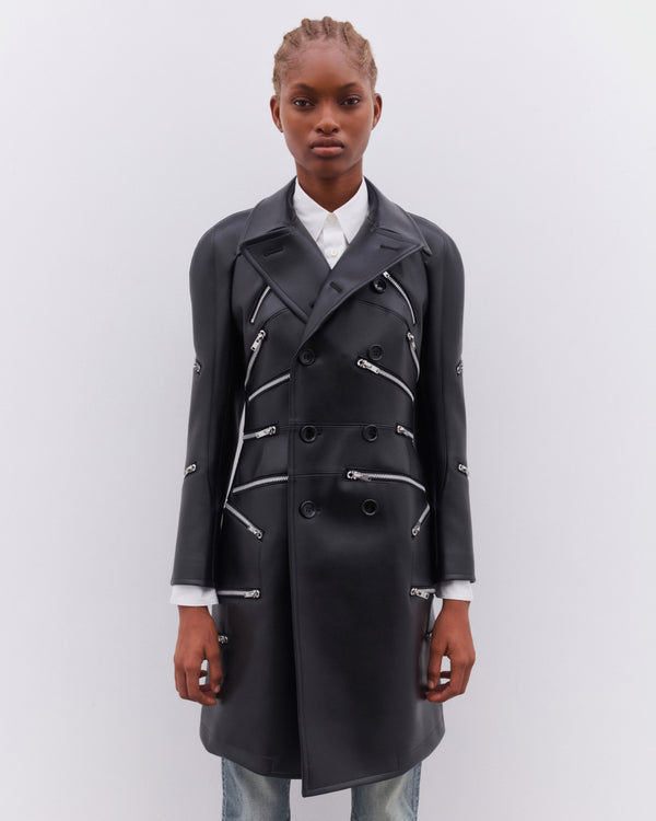 Junya Watanabe - Women’s Zip Trench Coat - (Black)