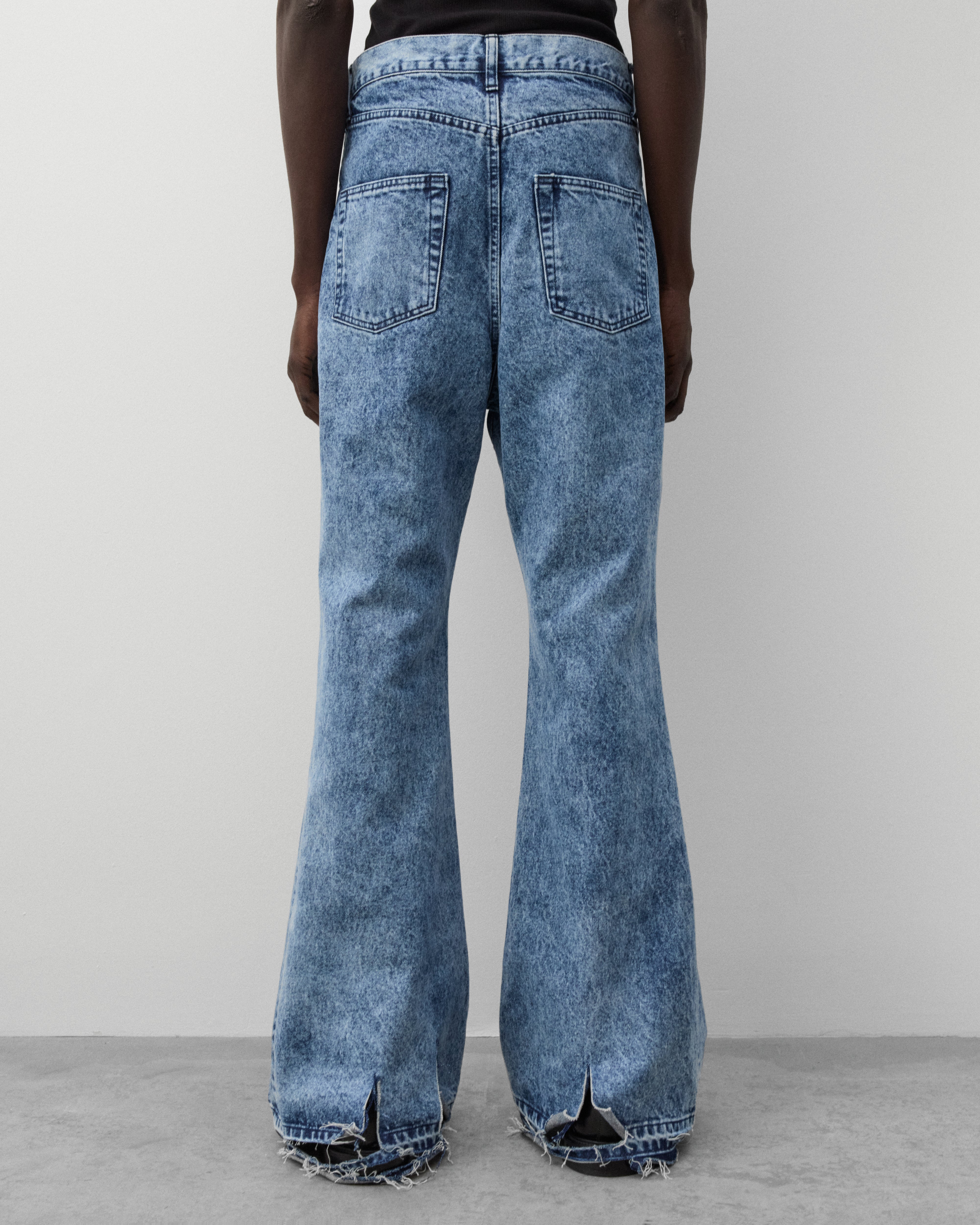Junya Watanabe Man: Men's Flared Bootcut Jeans (Indigo) | Dover
