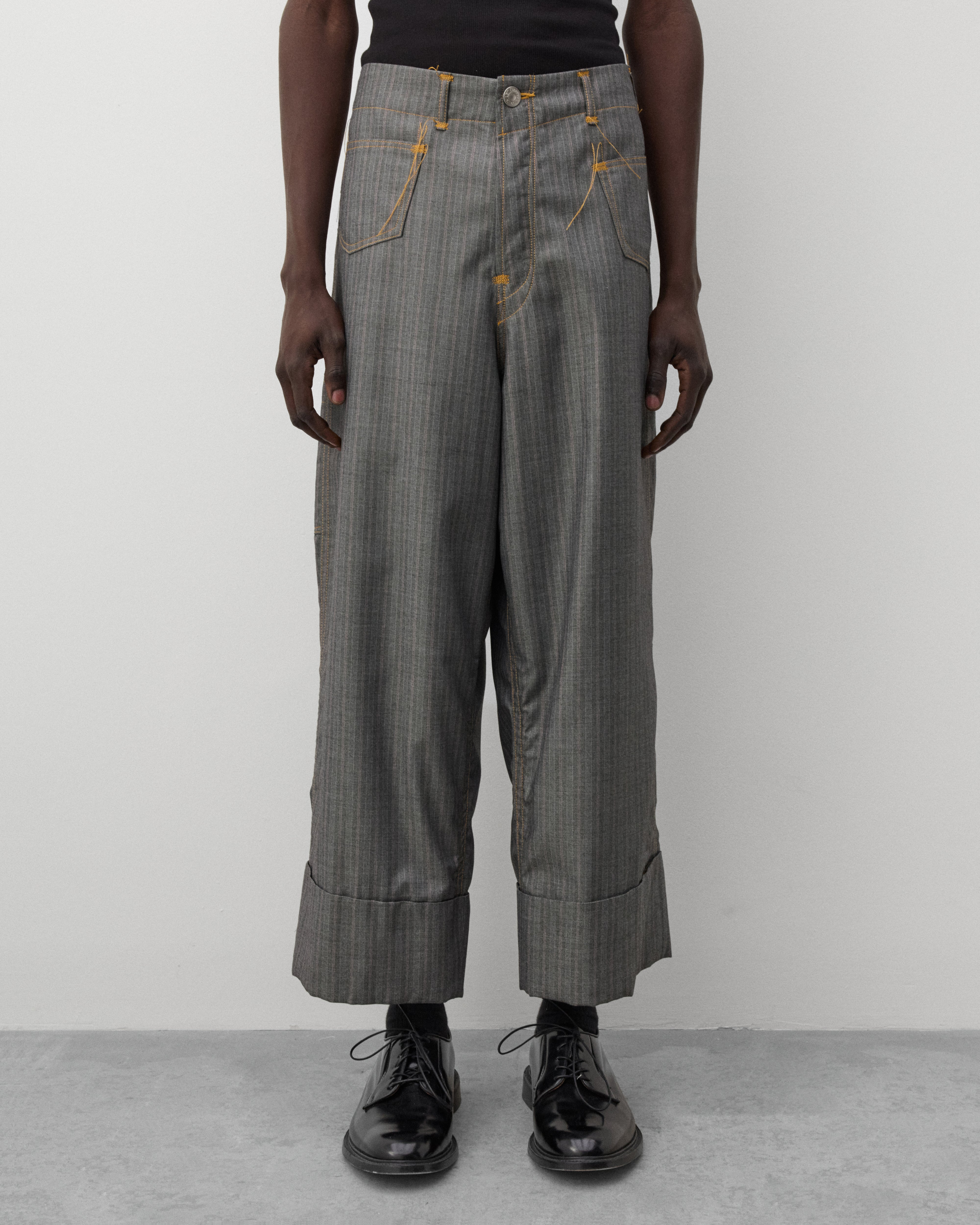 Junya Watanabe Man: Men's Levi's Striped Trousers (Grey) | Dover