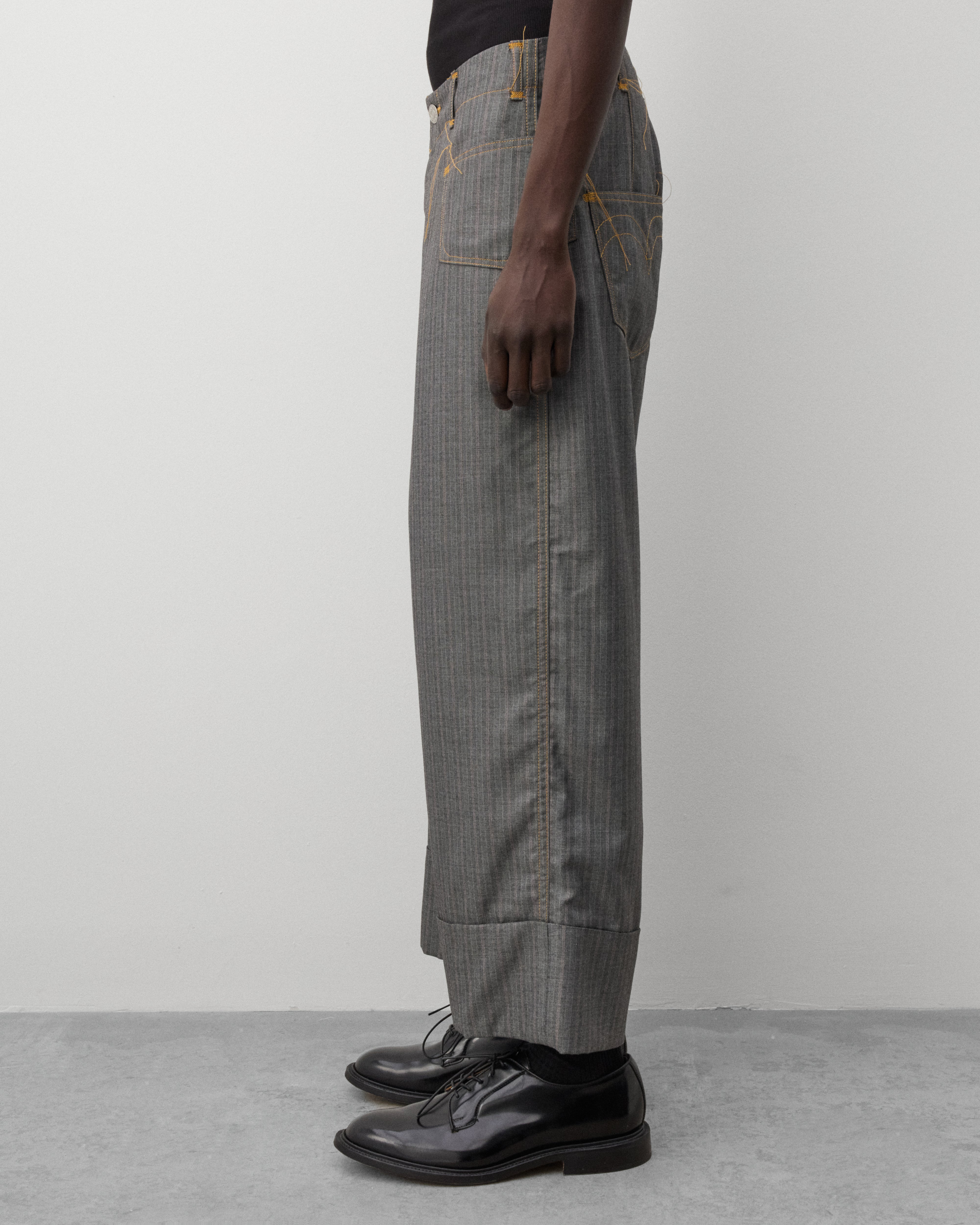 Junya Watanabe Man: Men's Levi's Striped Trousers (Grey) | Dover