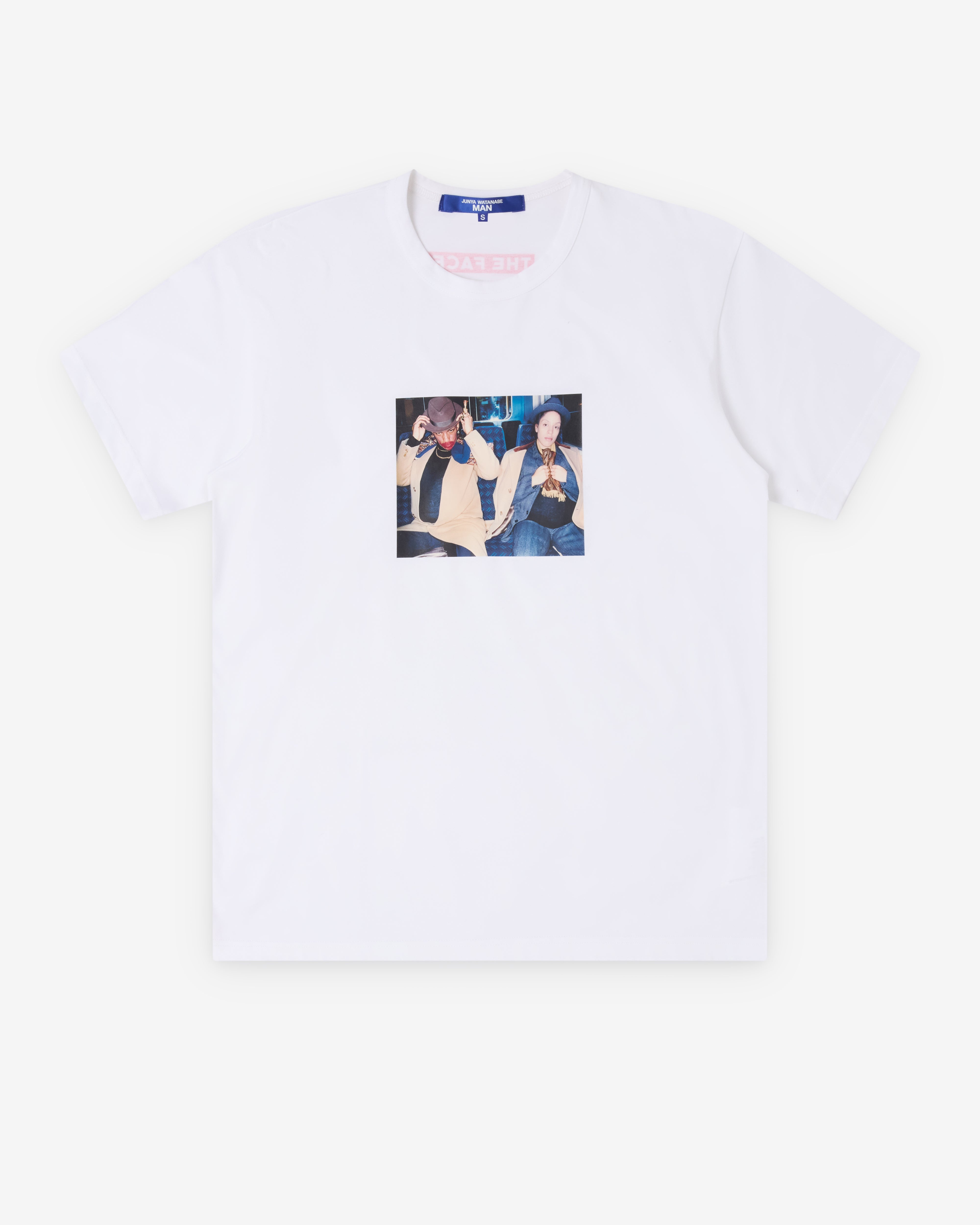 新品 JUNYA WATANABE Tシャツ ボーダー レッド ホワイト Junya Watanabe Man: Men's The Face Tricky And Martina T-Shirt