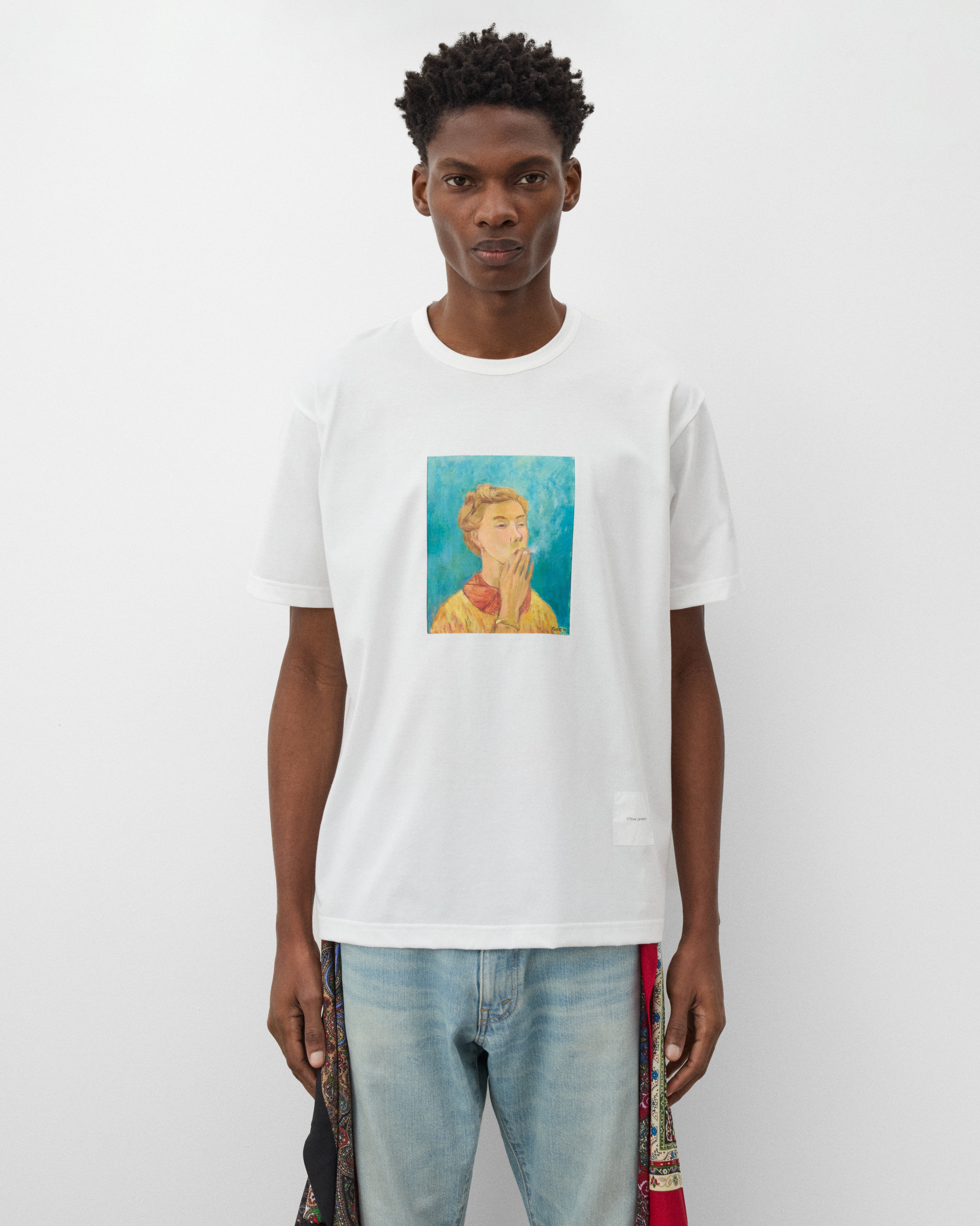 Junya Watanabe Man: Men's Tove Jansson T-Shirt (White) | Dover