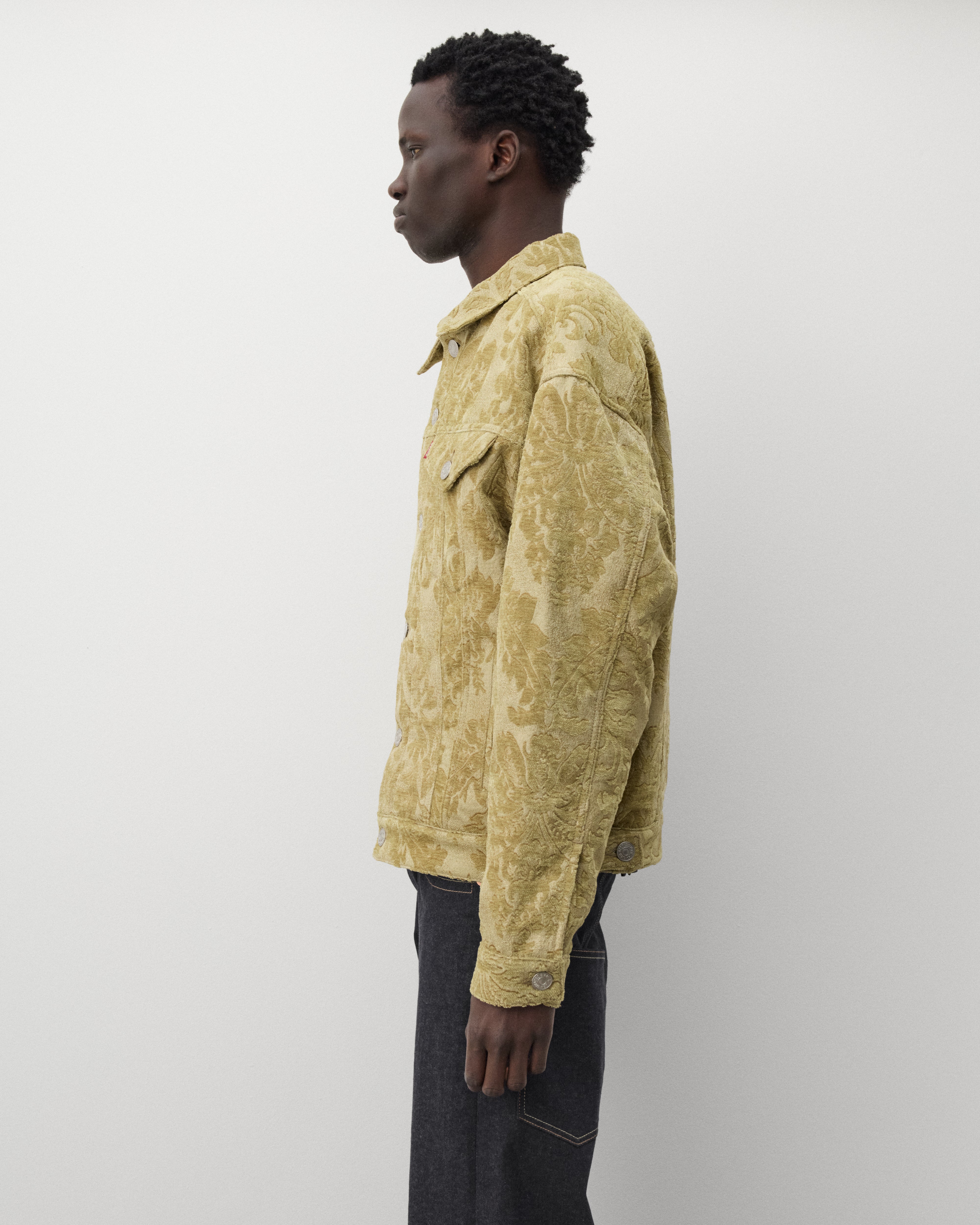 Junya Watanabe Man: Men's Levi's Jacquard Floral Jacket (Beige
