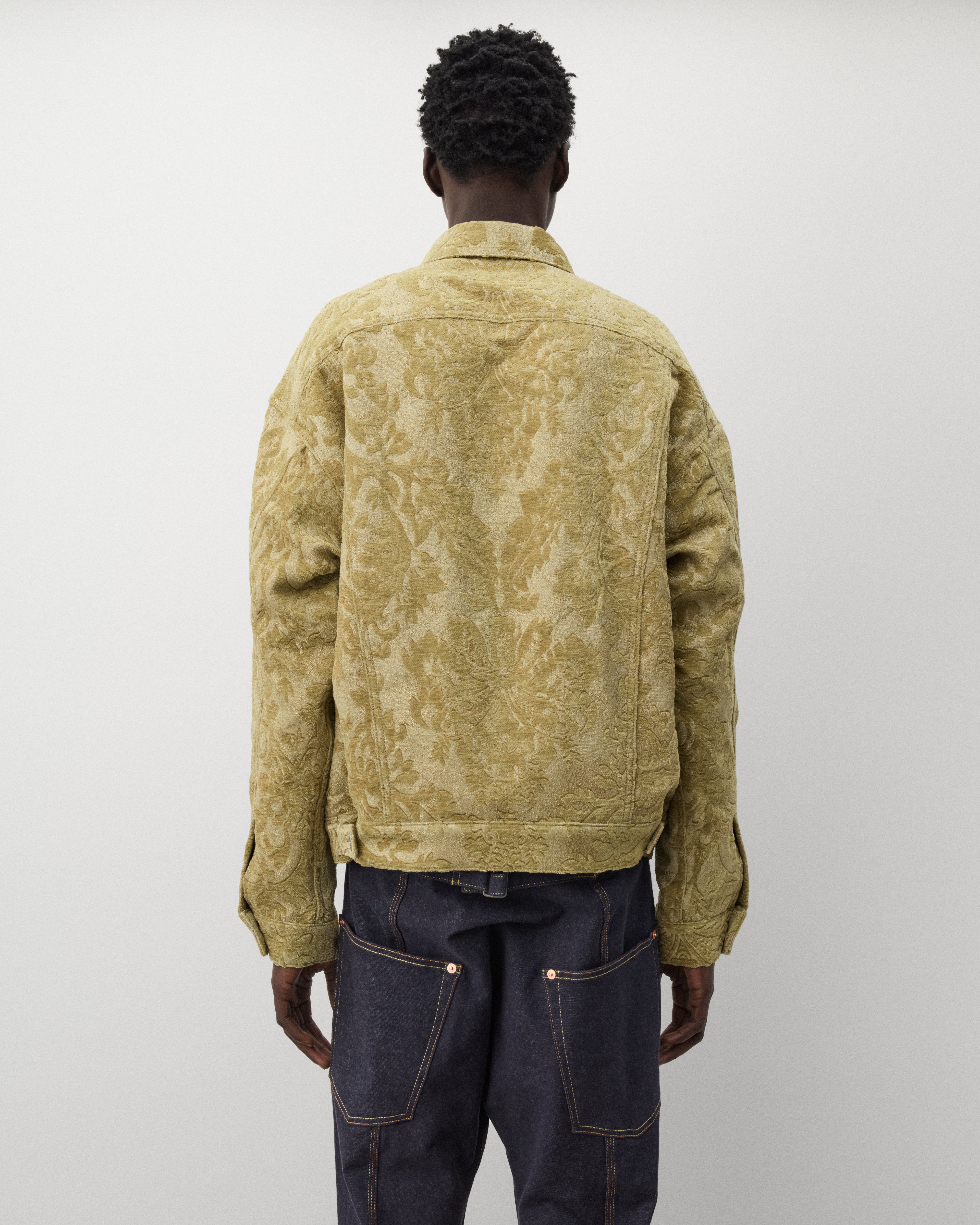 ジャケット・アウター AZ JAPAN5351 LOMONTA JACQUARD SETUP Junya Watanabe Man: Men's Levi's Jacquard Floral Jacket (Beige