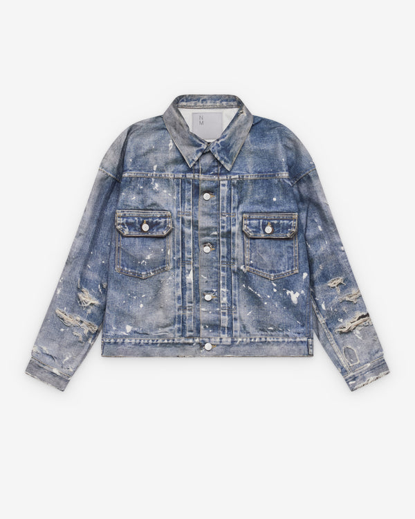 Junya Watanabe Man - Men's New Manual Printed Denim Jacket - (Indigo)