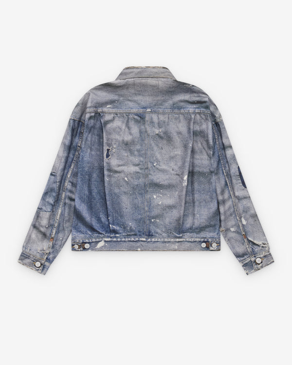 Junya Watanabe Man - Men's New Manual Printed Denim Jacket - (Indigo)